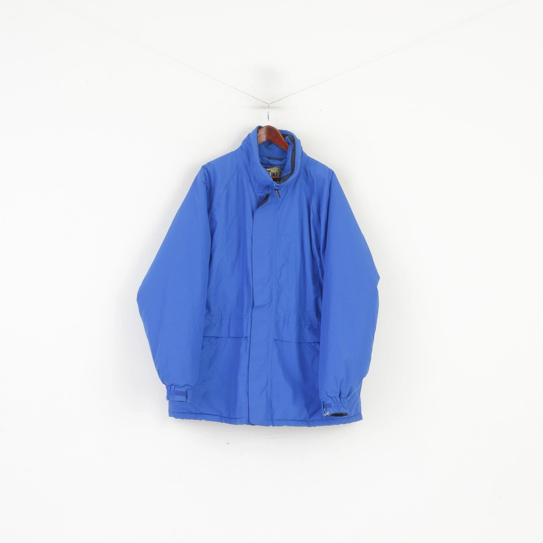 Toothpaste Best In Town Pro Men XL Ski Jacket Blue Padded Nylon Waterproof Zip Up Winter Top