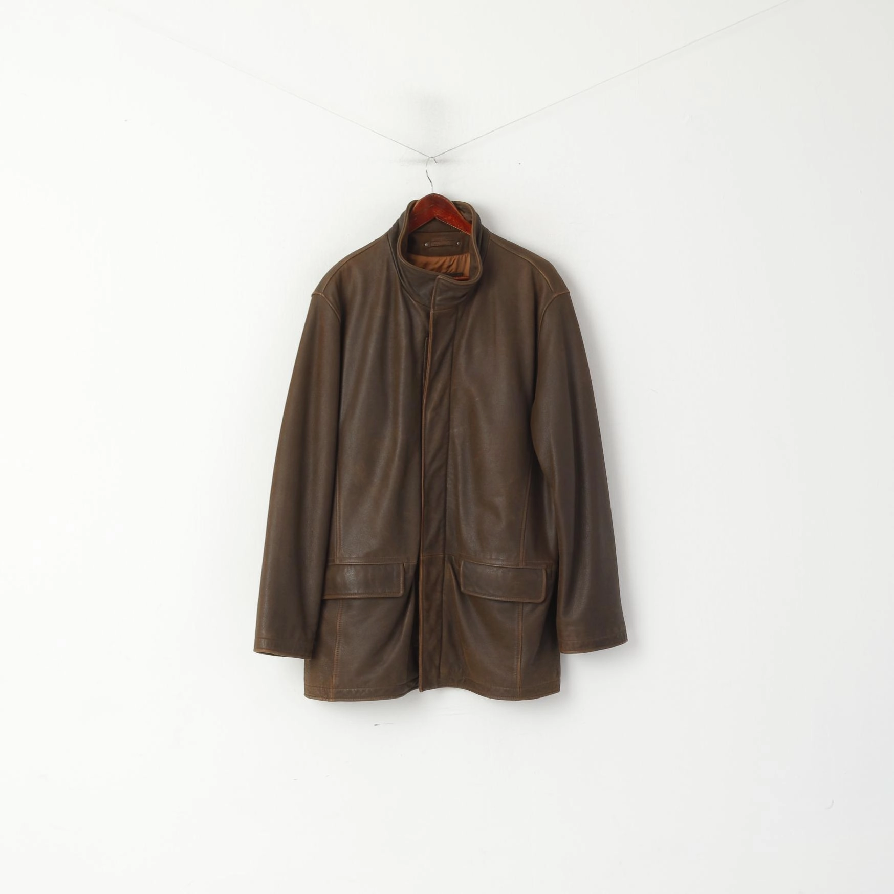 Picture Ventilation Vents Trapper Men 54 44 XL Leather Jacket Brown Silvio Full Zipper Classic Cow Nubuk Top