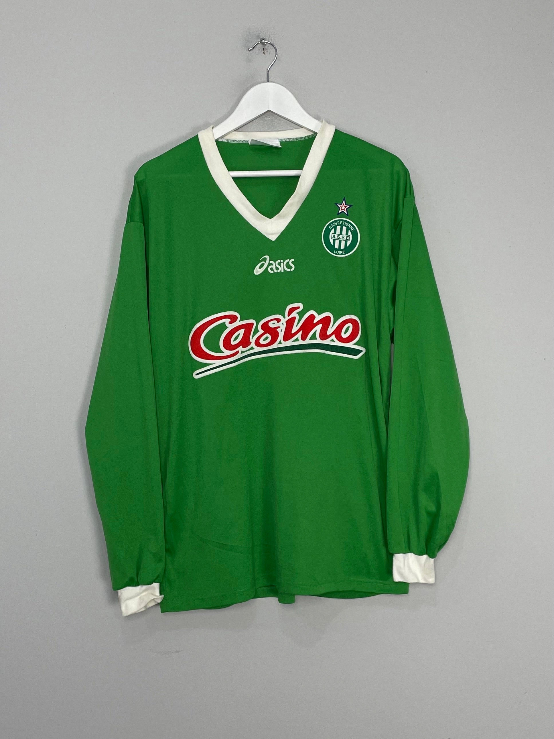 1998/99 SAINT ETIENNE L/S HOME SHIRT (XL) ASICS Friction Free Zipper Guard