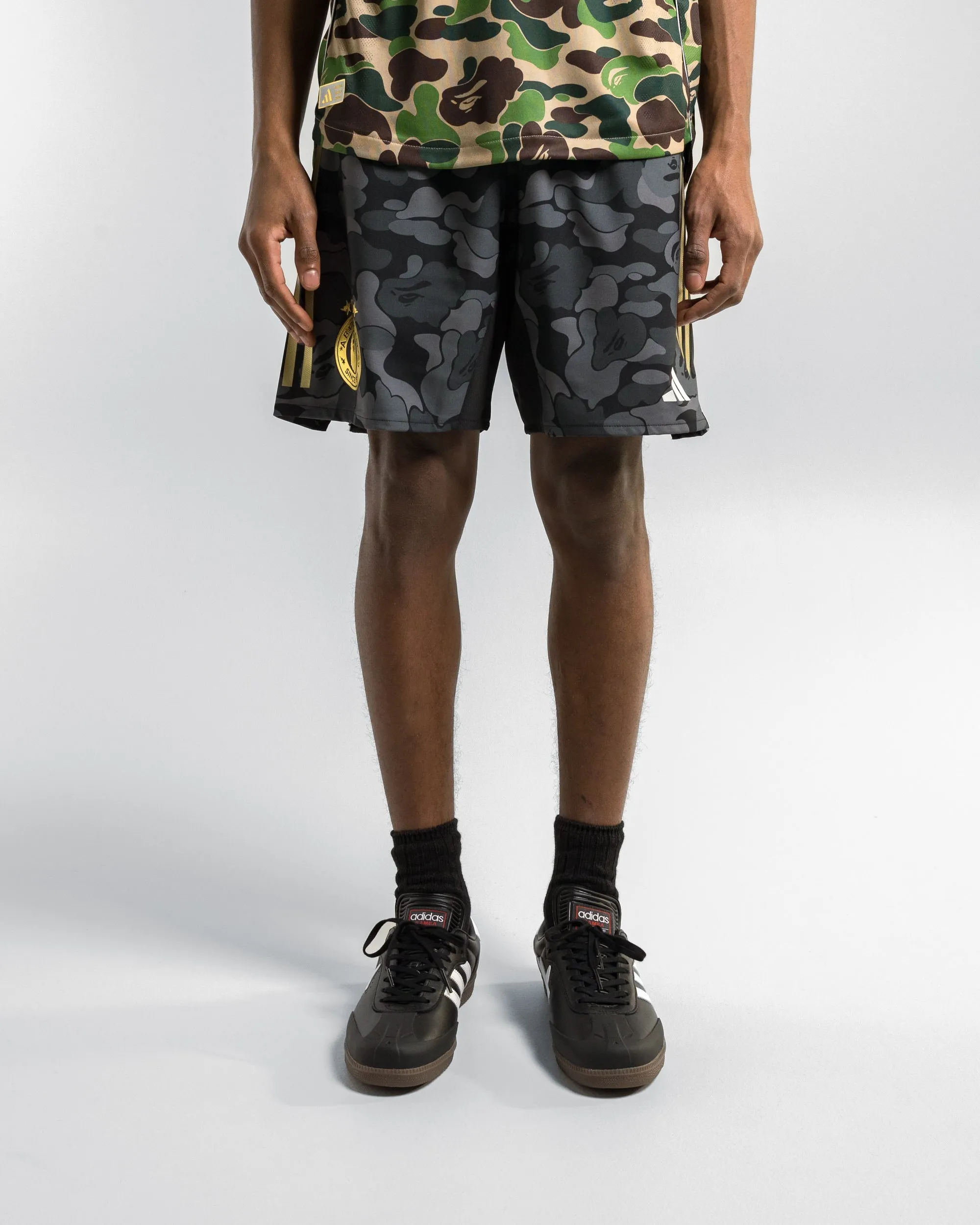 Street Fashion fitness enthusiasts Football Shorts x BAPE - Black ABC Camo
