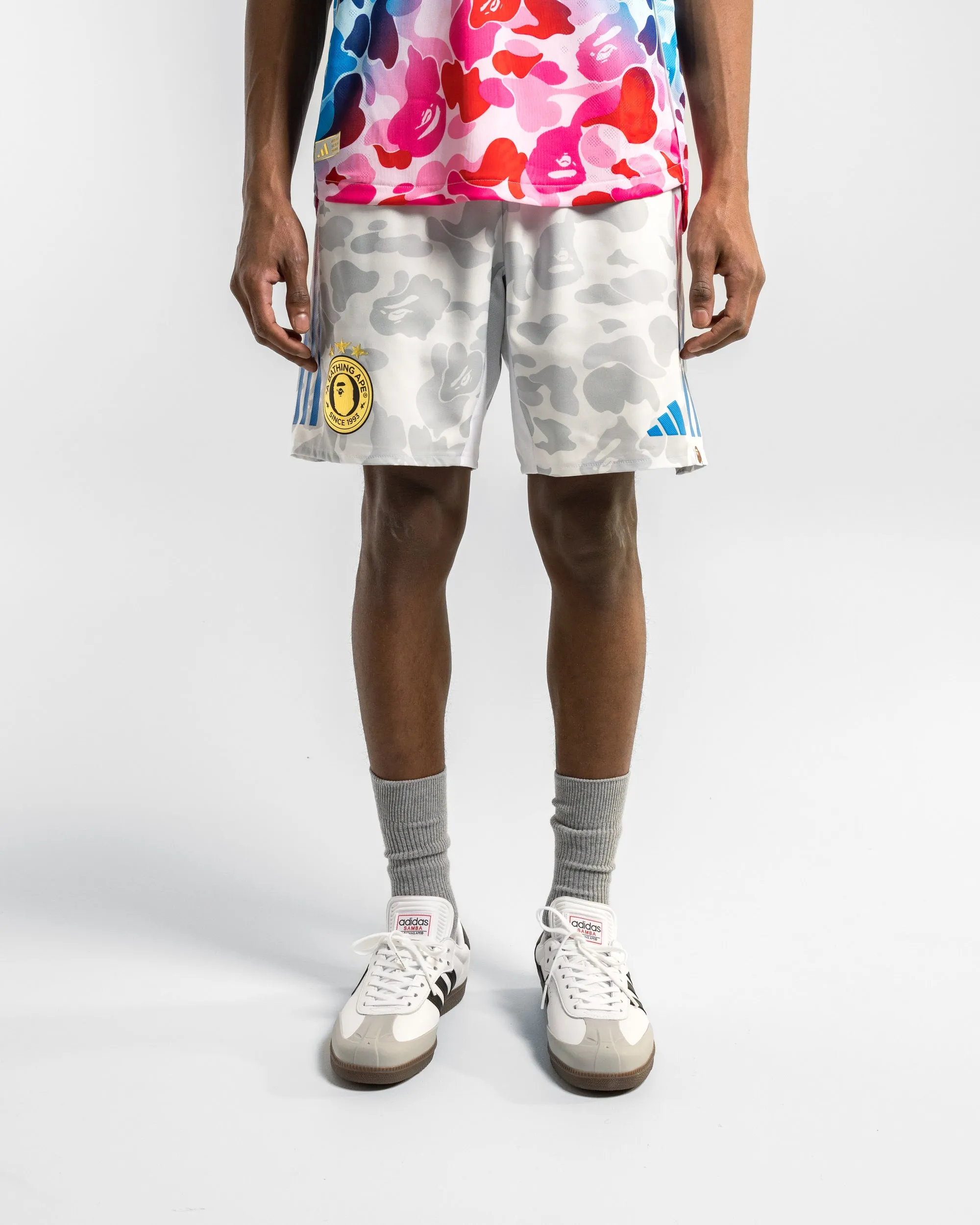Football Shorts x BAPE - White ABC Camo MoistureWickingLining prom night