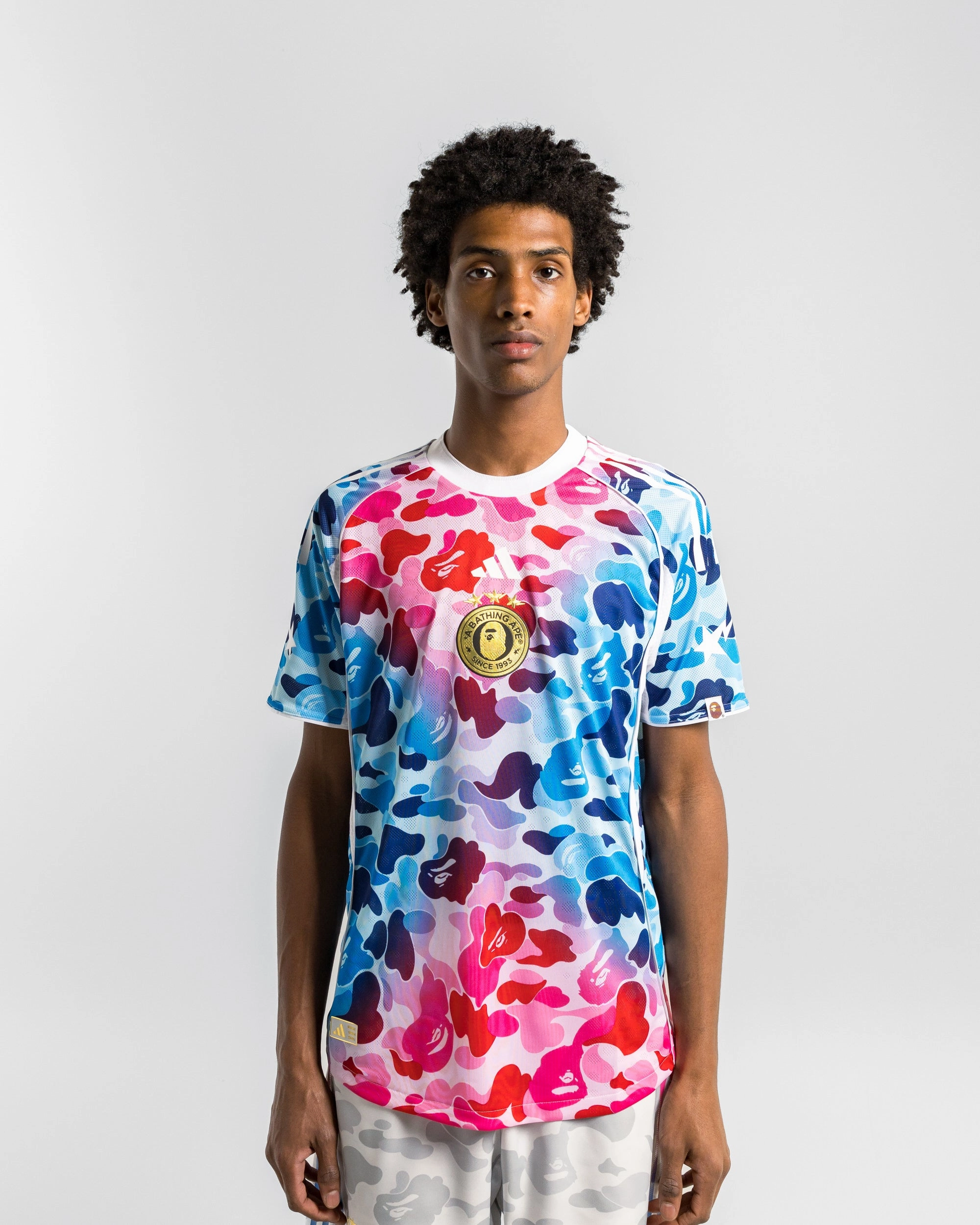 Quick-Drying Shirt Weekend Ready Football Jersey x BAPE - Blue ABC Camo