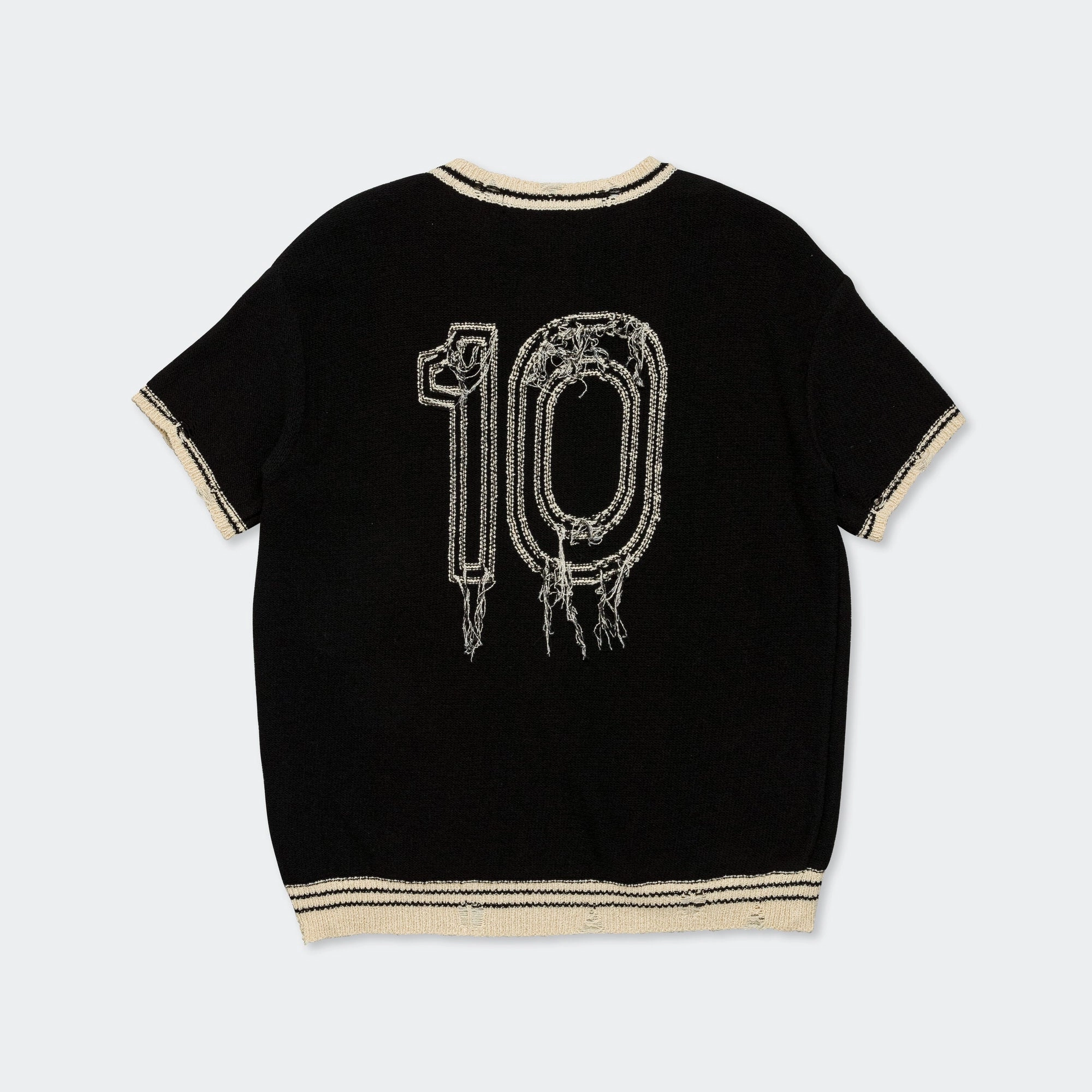 sports performance Football Short Sleeve Sweater - Black