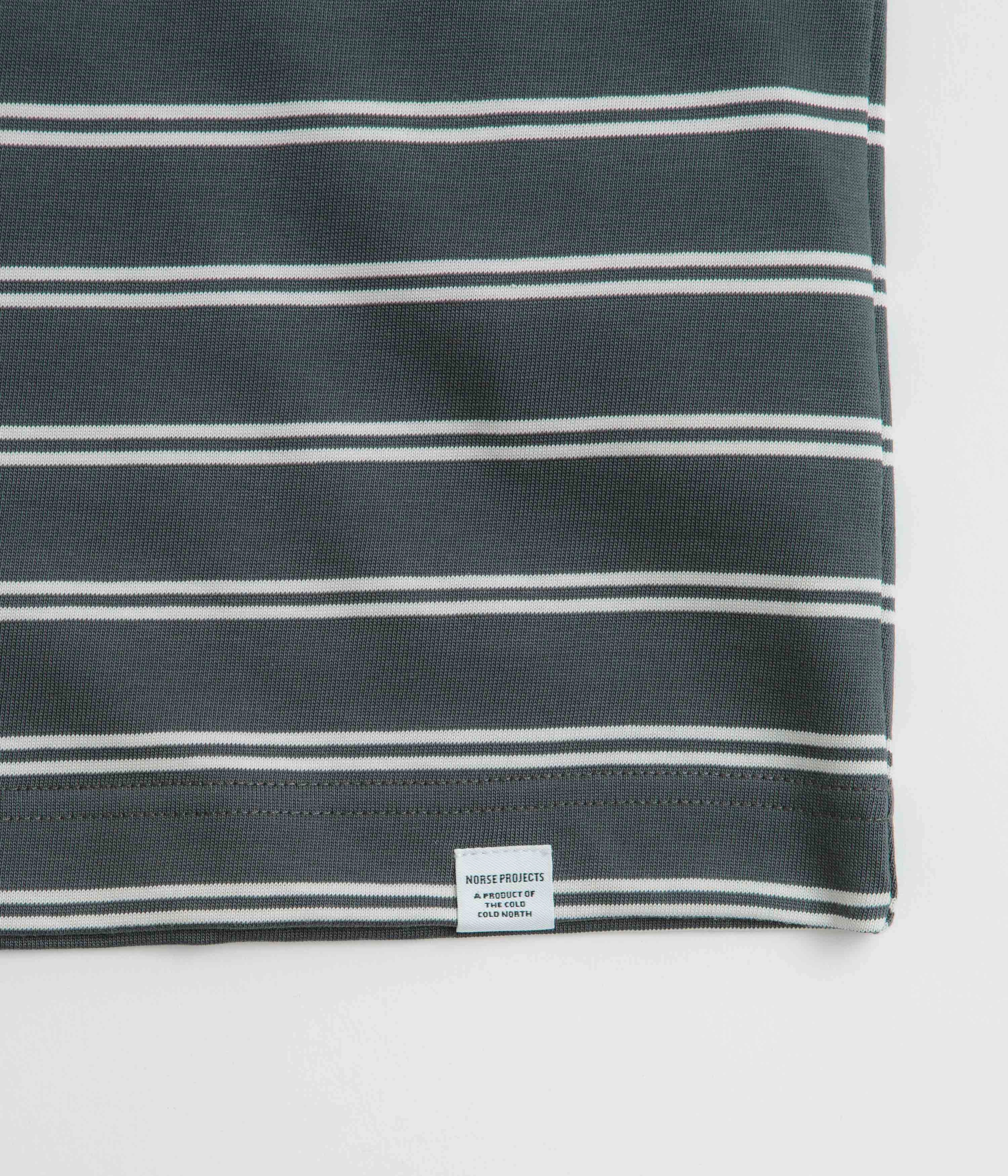 FadeResistant Coating Norse Projects Holger Organic Sailor Stripe Pocket T-Shirt - Battleship Grey