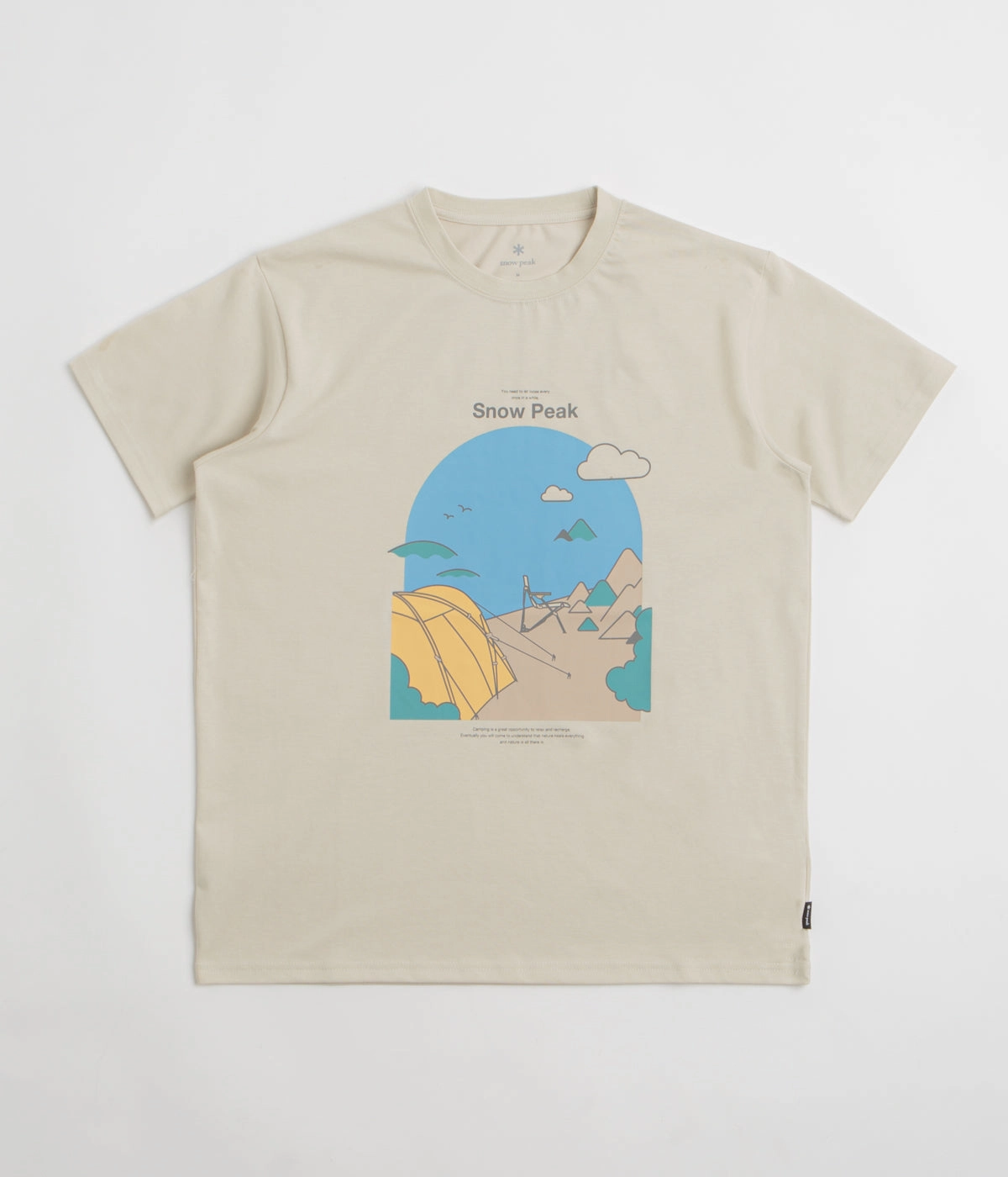 Snow Peak Camping Graphic T-Shirt - Ivory Lightweight Shirt outdoor concert