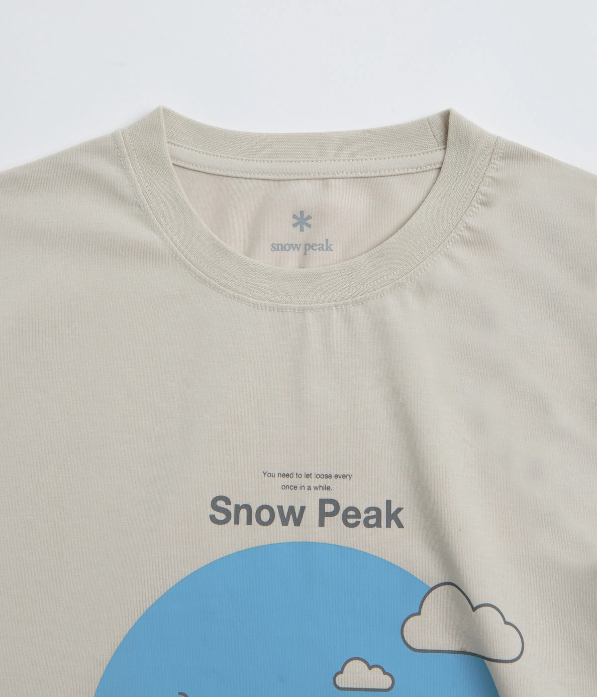 Snow Peak Camping Graphic T-Shirt - Ivory Microfiber Blend