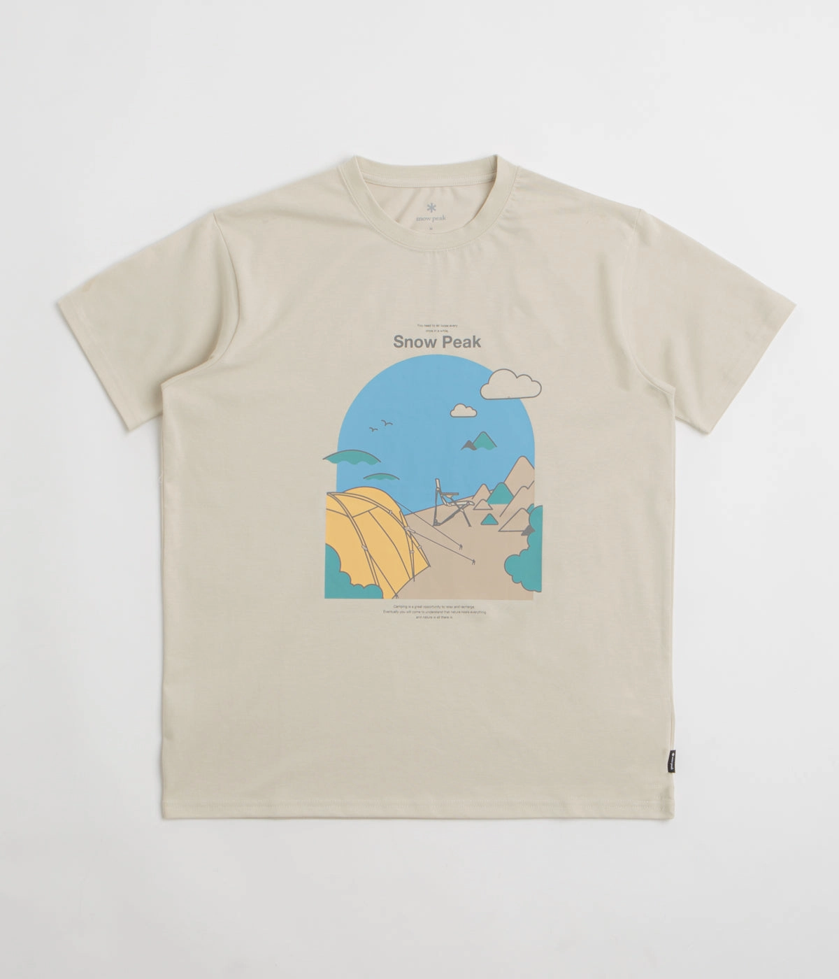 Snow Peak Camping Graphic T-Shirt - Ivory Active Wear Timeless Comfort Wear
