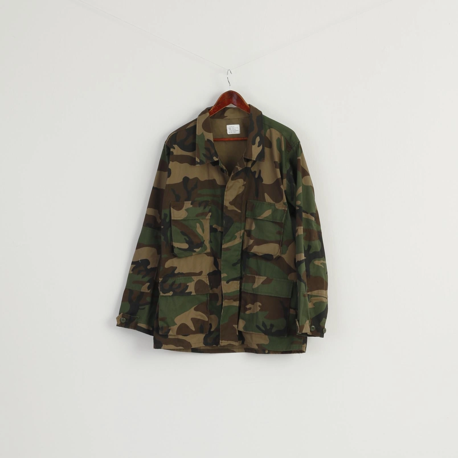 Fostex Garments Men L Jacket Green Cotton Military Army Camo Nato Top Sustain