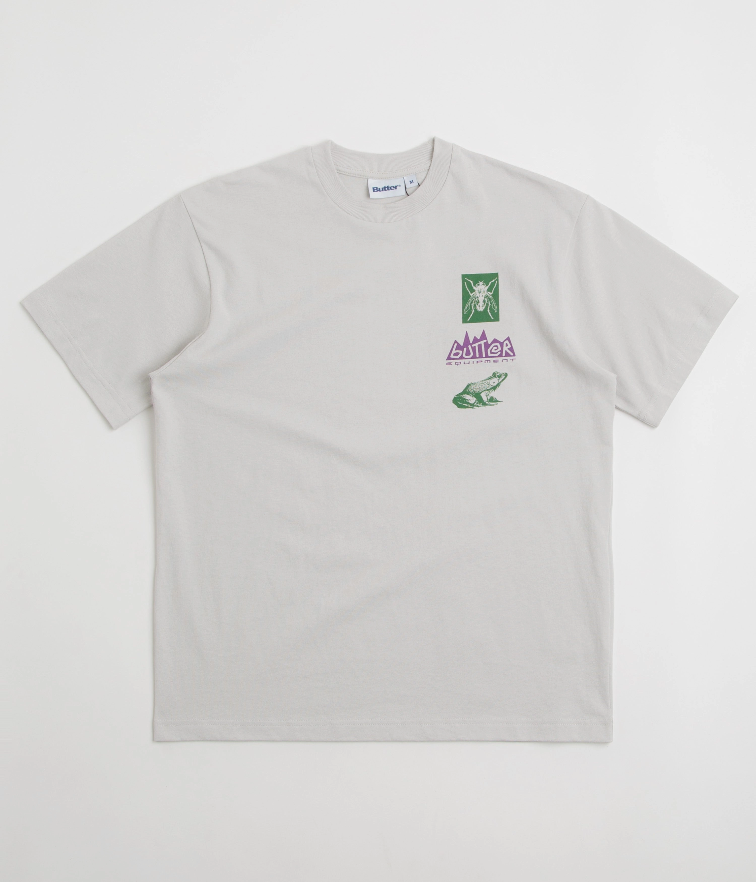 Subtle Logo Placement Butter Goods Nature Study T-Shirt - Cement