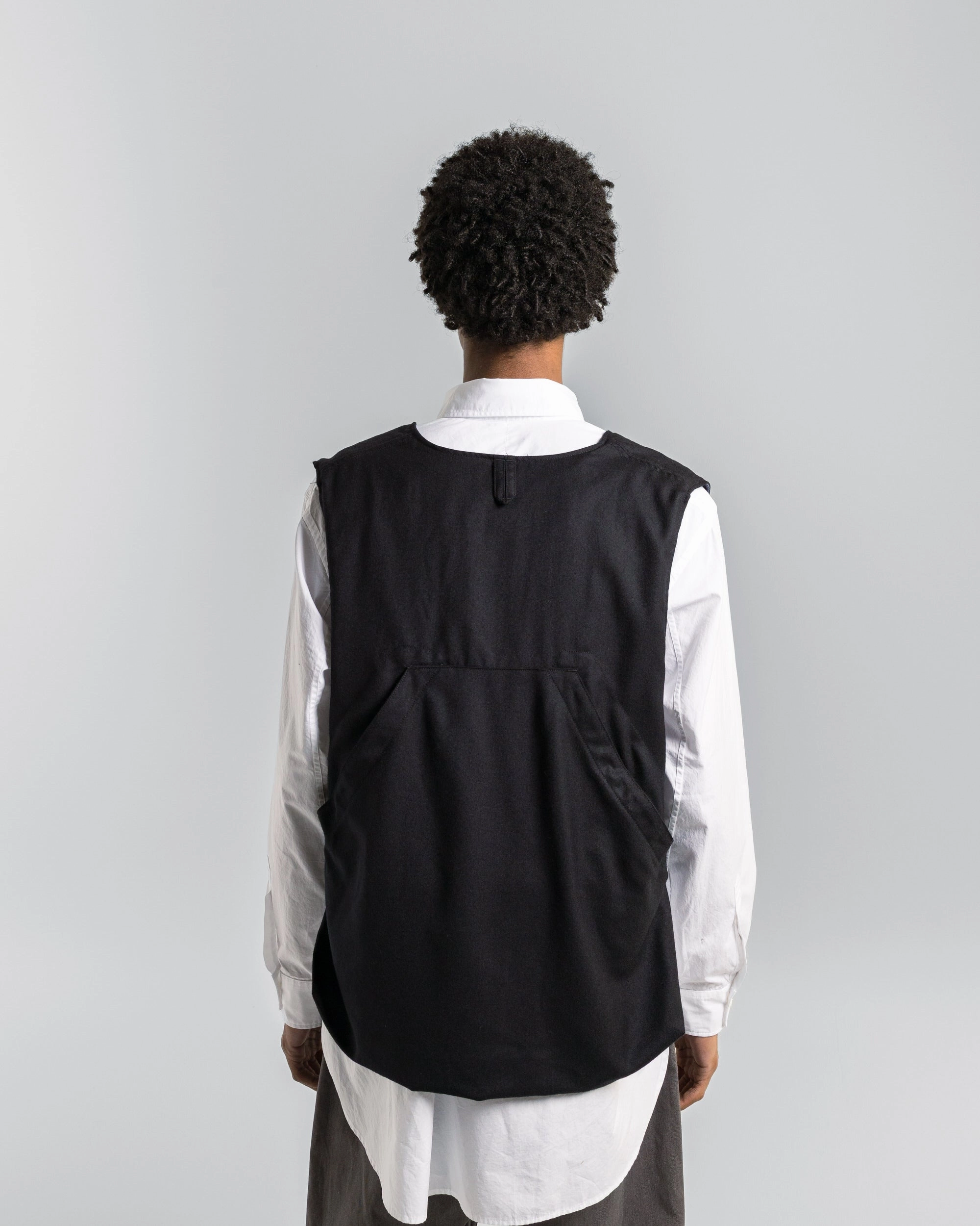 Fowl Vest - Dark Navy High Count Worsted Wool Daily Commute Wear Survival Use