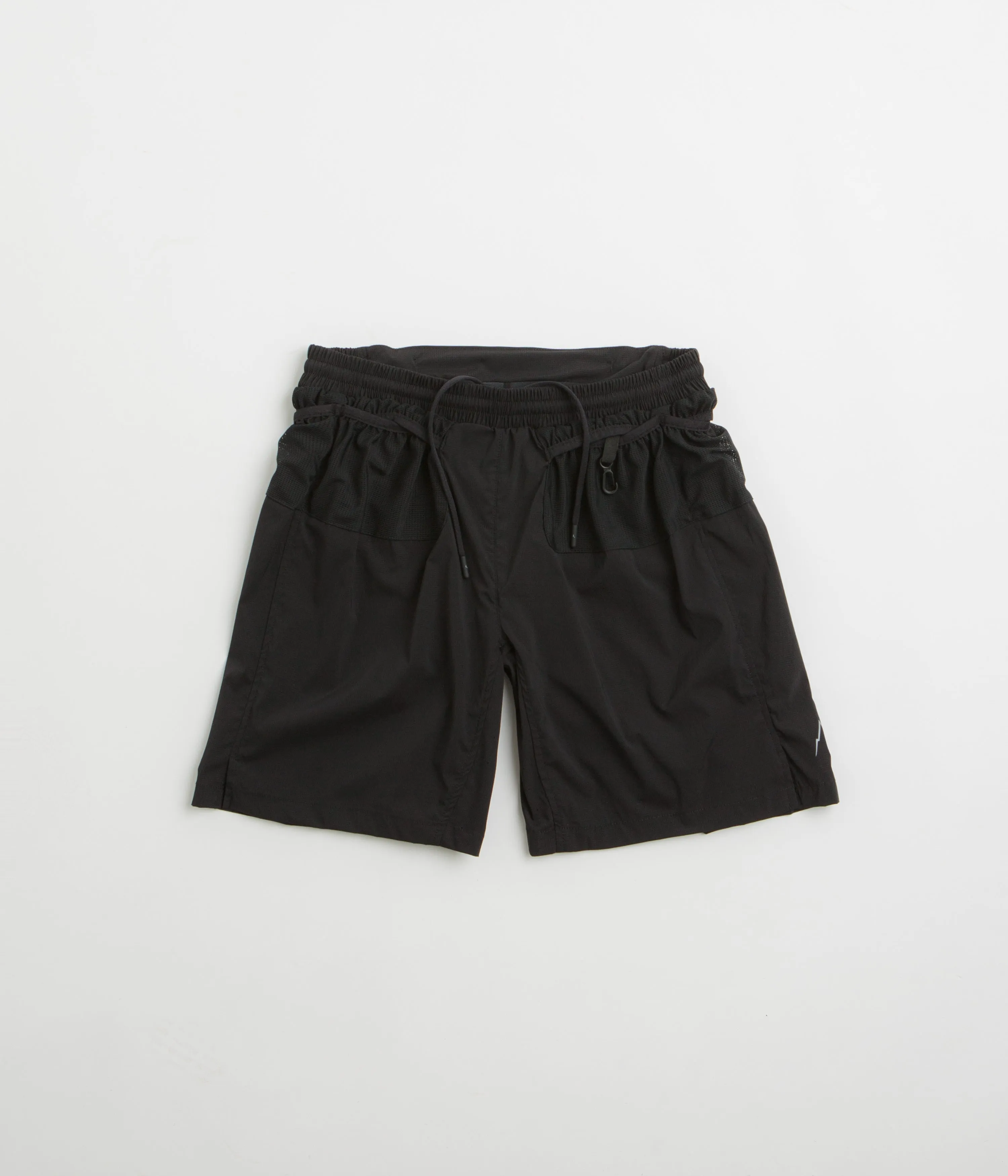 Cayl Nylon Trail Shorts - Black Gusseted Crotch Design