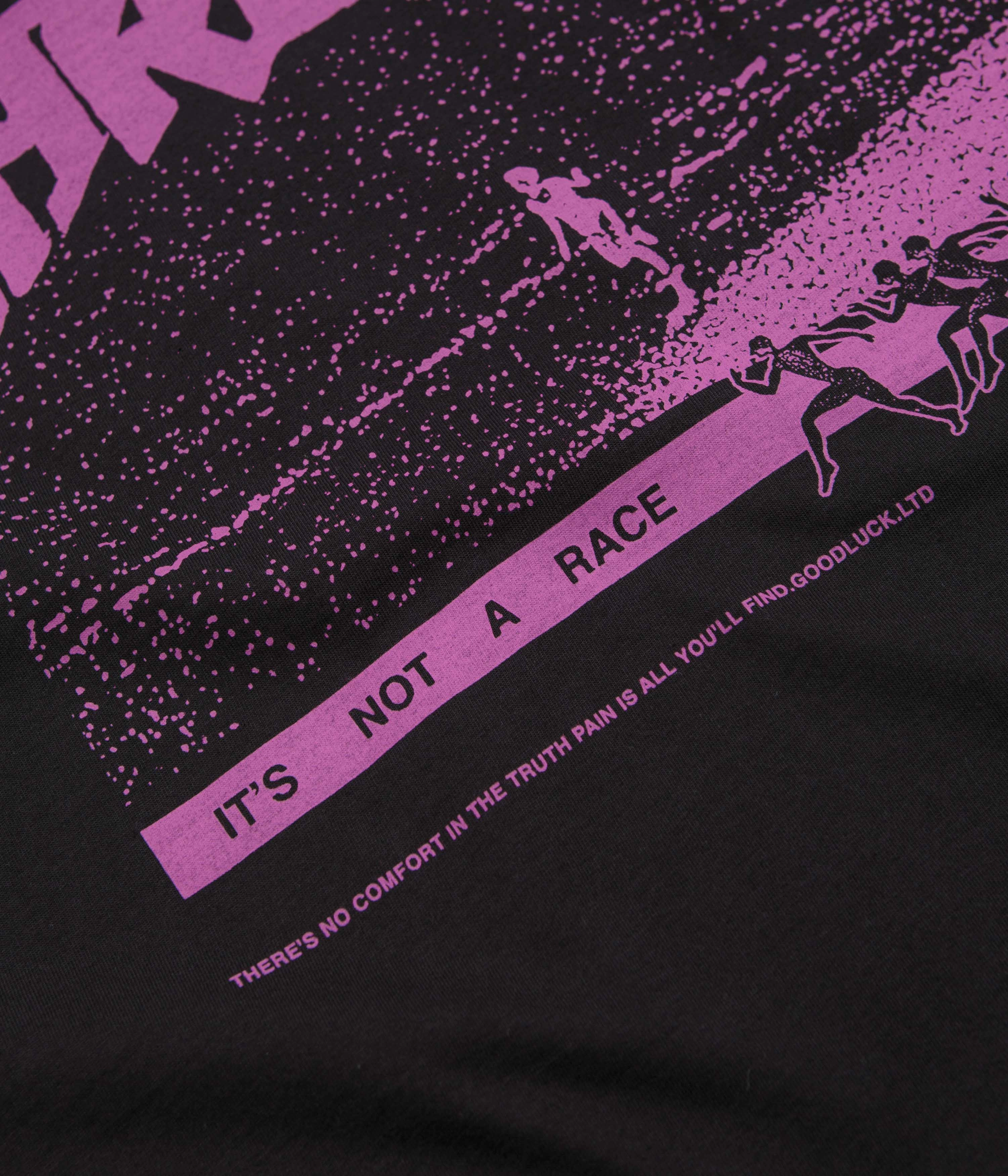 Garden Not A Race T-Shirt - Black / Pink Long Lasting Color