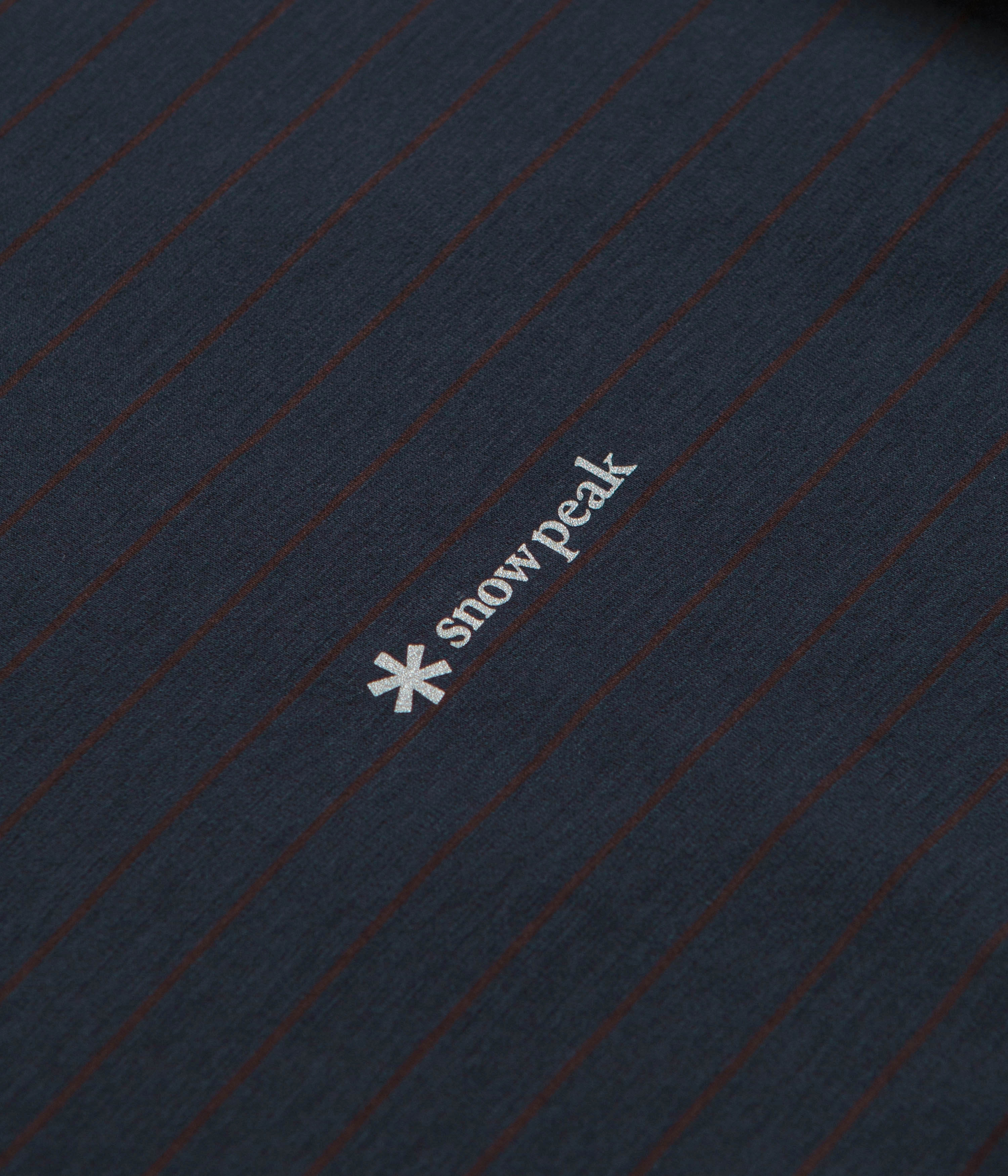 Snow Peak Organic Cotton Mercerized Long Sleeve T-Shirt - Blue Border Cool and Chic