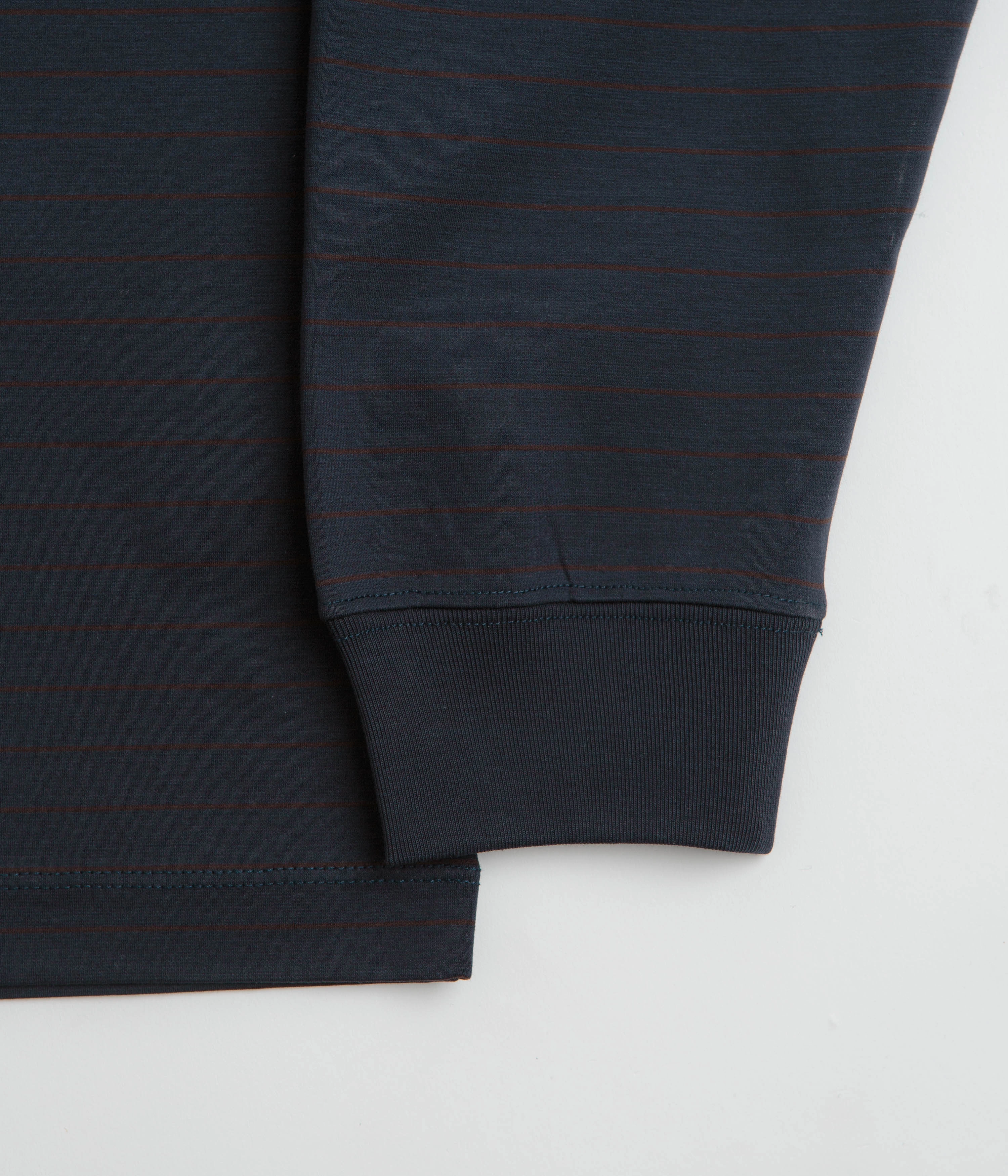 anti static Casual Comfort Layer Snow Peak Organic Cotton Mercerized Long Sleeve T-Shirt - Blue Border