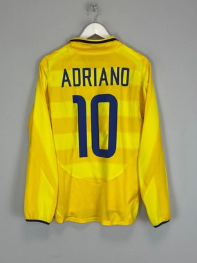 All Day Comfort Flex tech fabric 2003/04 INTER MILAN ADRIANO #10 L/S AWAY SHIRT (S) NIKE