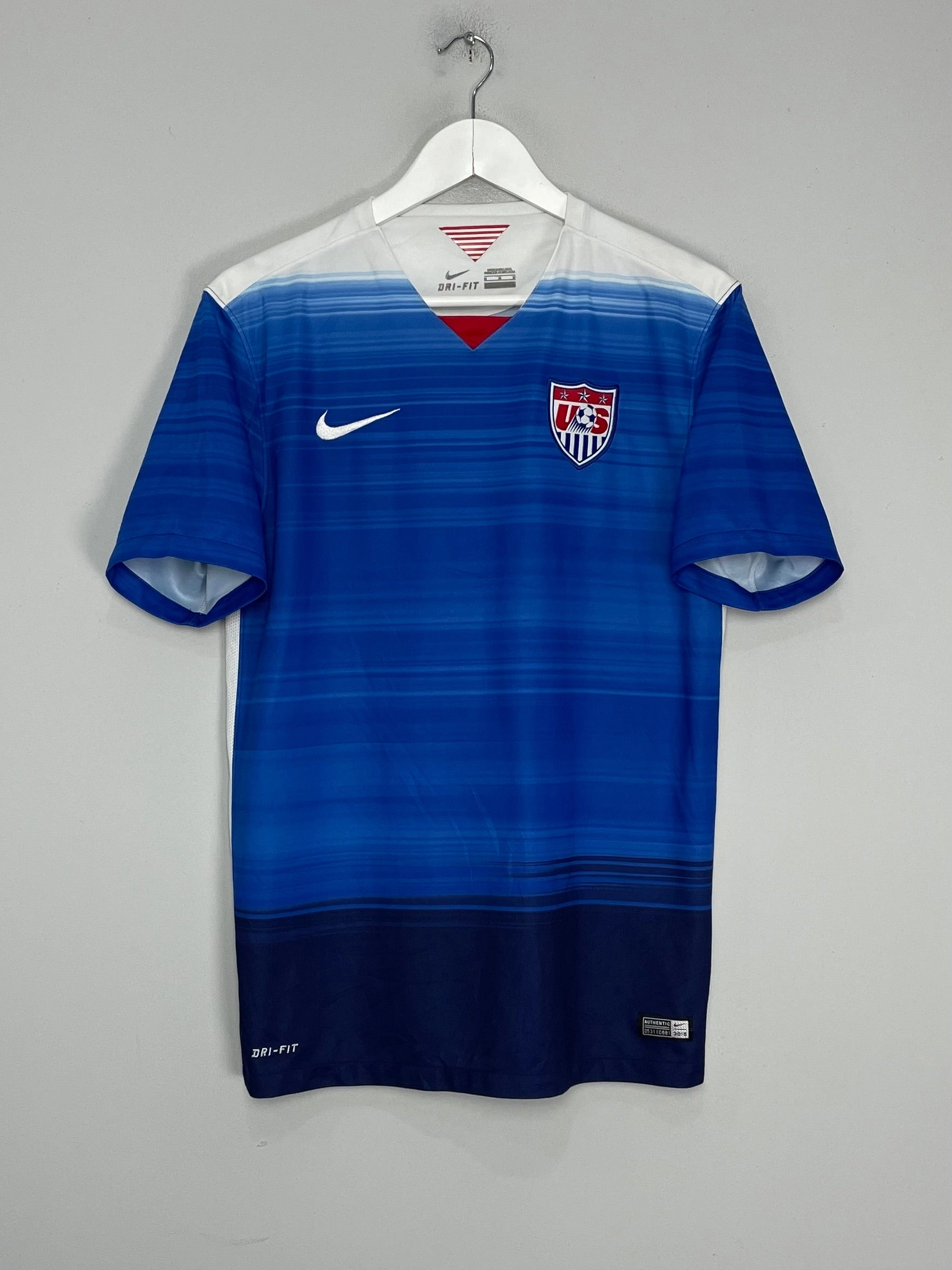 Ventilated Mesh Panel Eco Friendly Blend 2015/16 USA AWAY SHIRT (M) NIKE