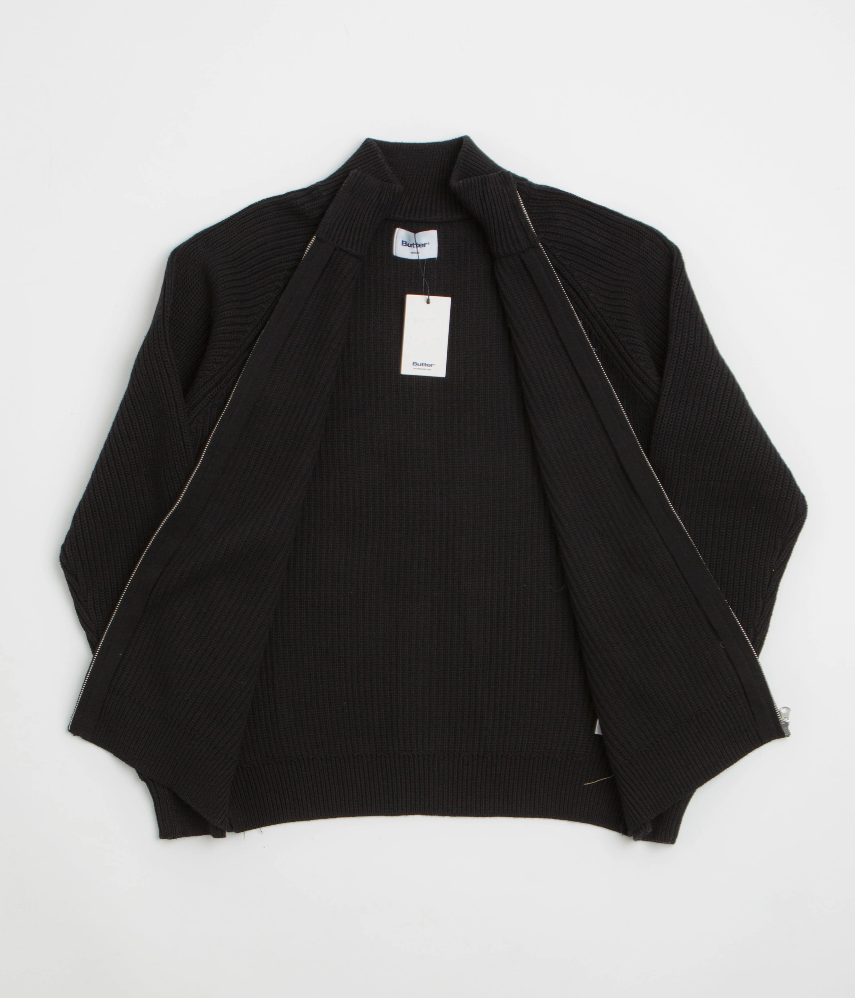 Butter Goods Dragon Zip-Thru Knit Sweatshirt - Black product poplin smoothness Casual Vibe