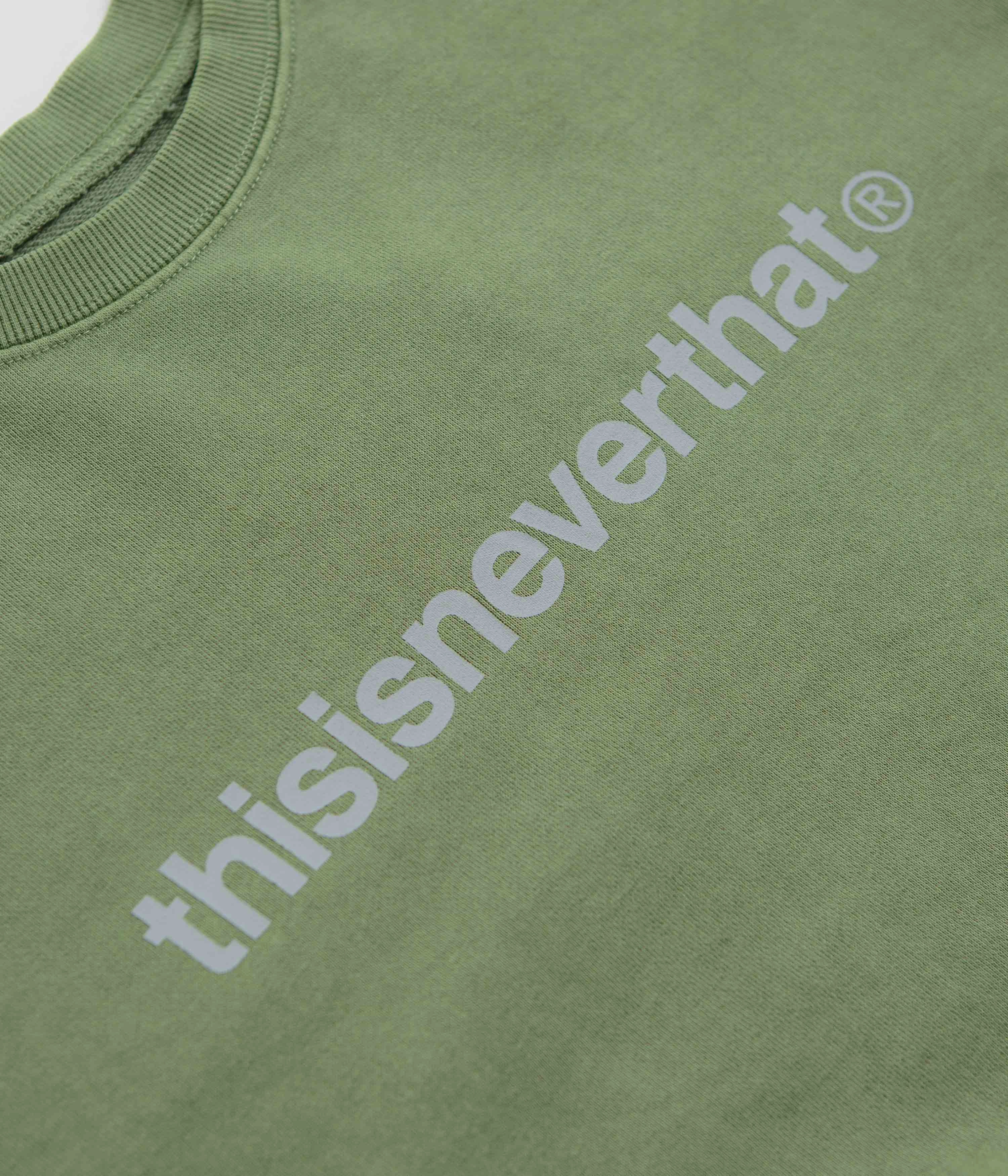 thisisneverthat T-Logo LT Crewneck Sweatshirt - Moss product sporty style statement Thermal Insulation