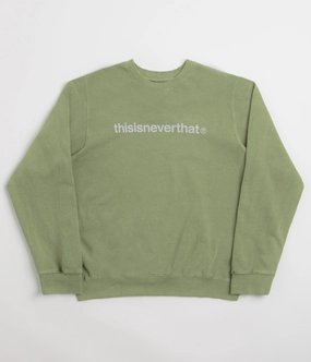 All Day Wear thisisneverthat T-Logo LT Crewneck Sweatshirt - Moss