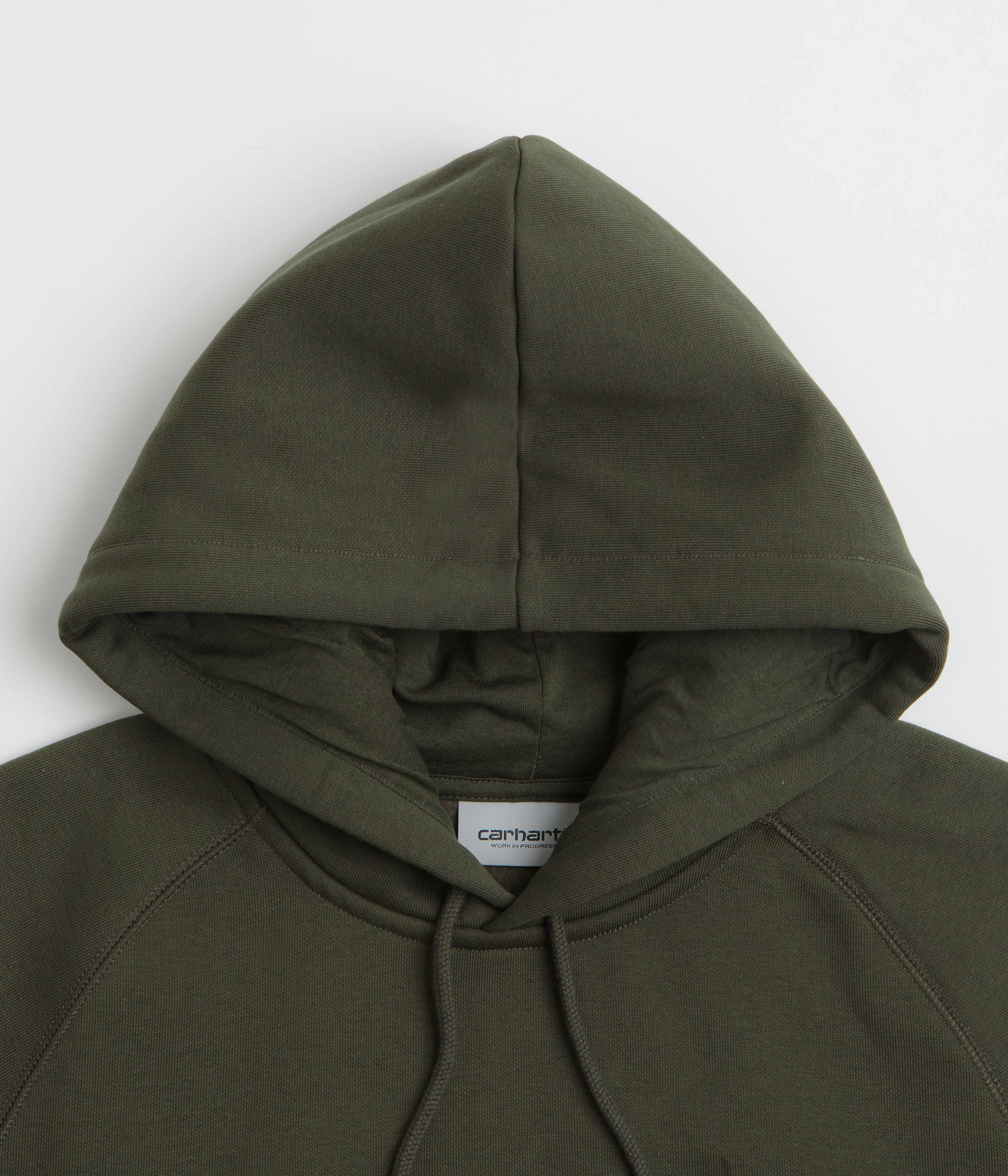 Carhartt Chase Hoodie - Olive / Gold train journey Rural style