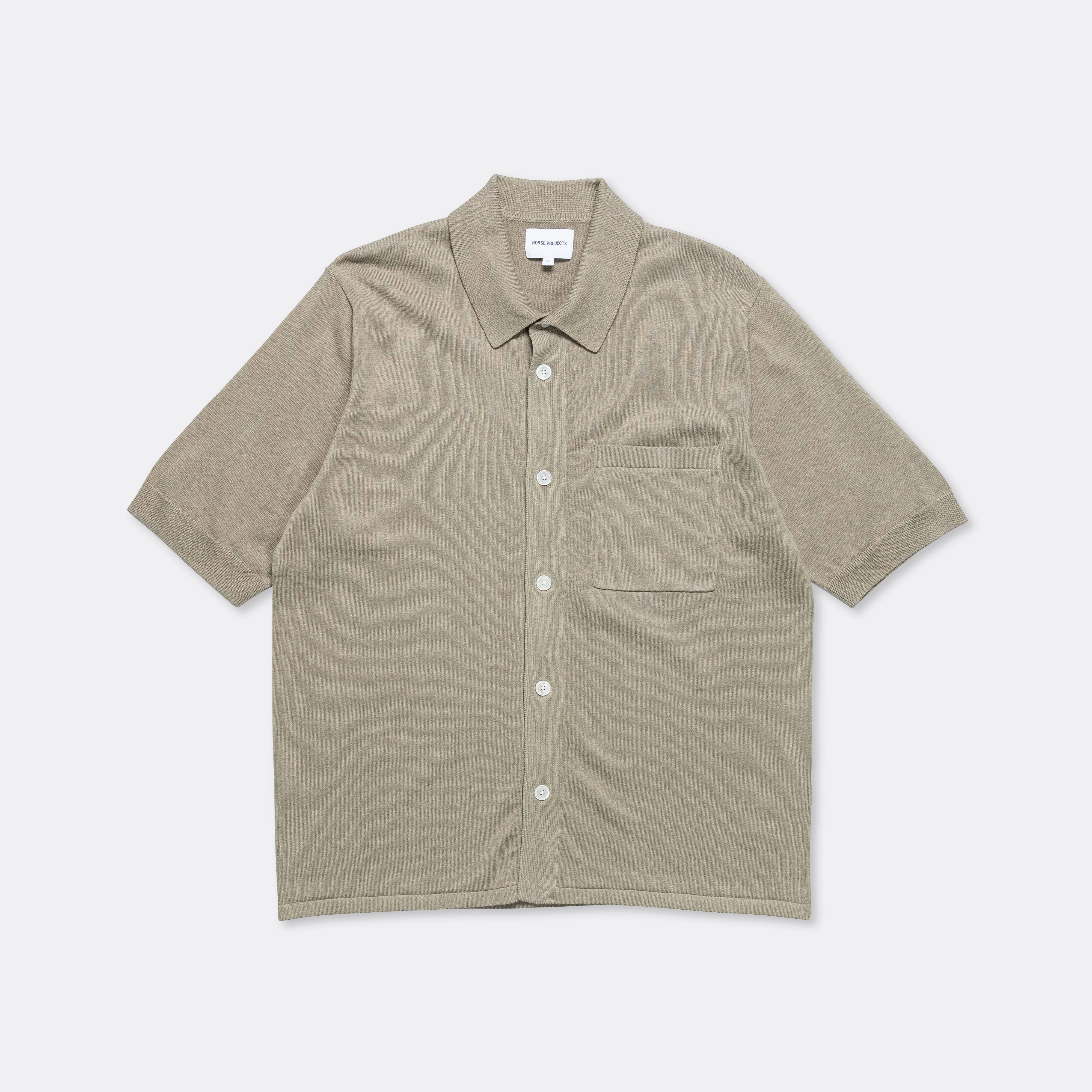 Rollo Cotton Linen SS Shirt - Clay Slim Silhouette Layering Essential