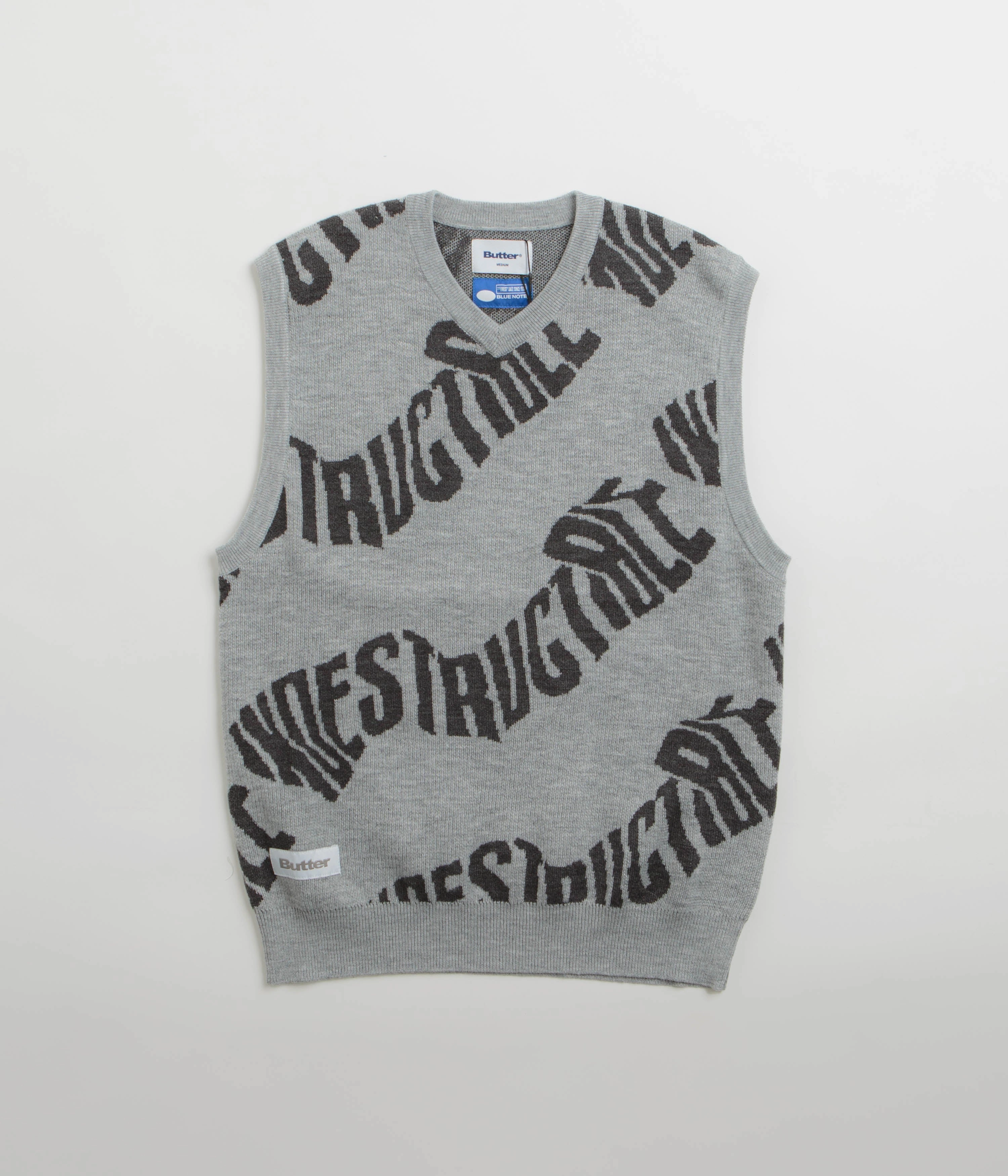 Essential Drape Butter Goods x Blue Note Indestructible Knitted Vest - Heather Grey