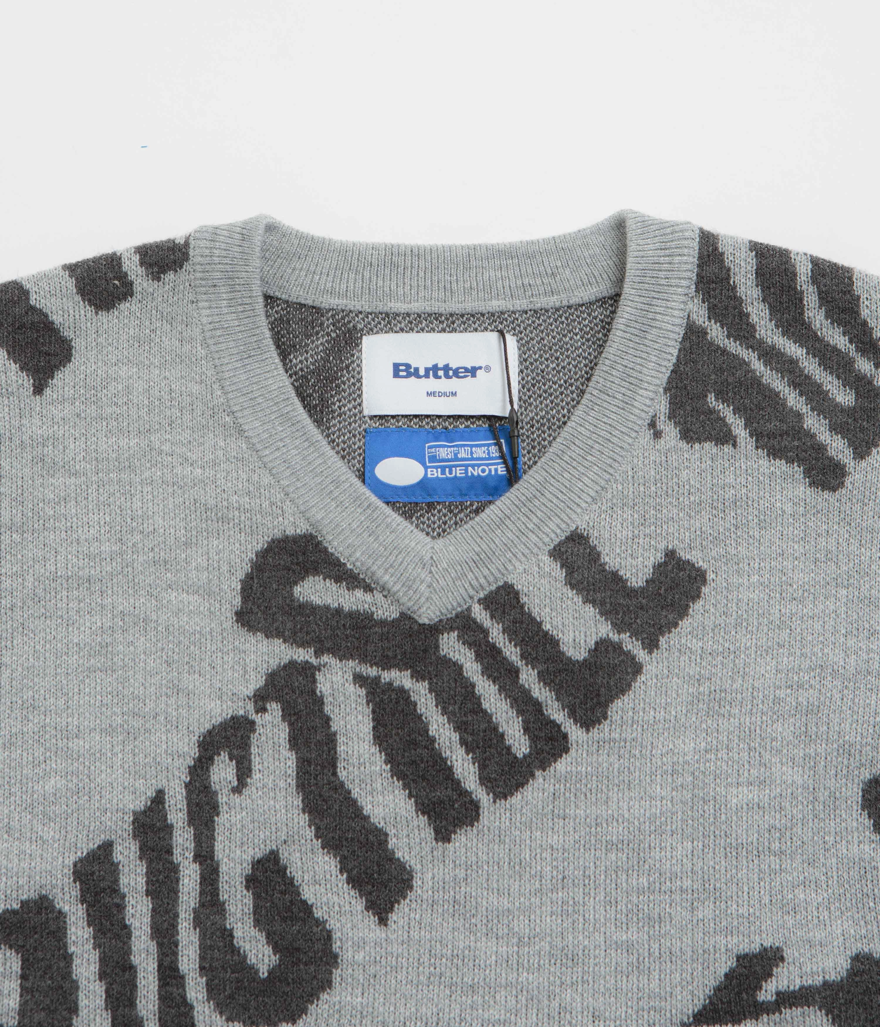 Unisex Design Butter Goods x Blue Note Indestructible Knitted Vest - Heather Grey