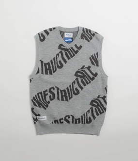 Adjustable Hood Butter Goods x Blue Note Indestructible Knitted Vest - Heather Grey