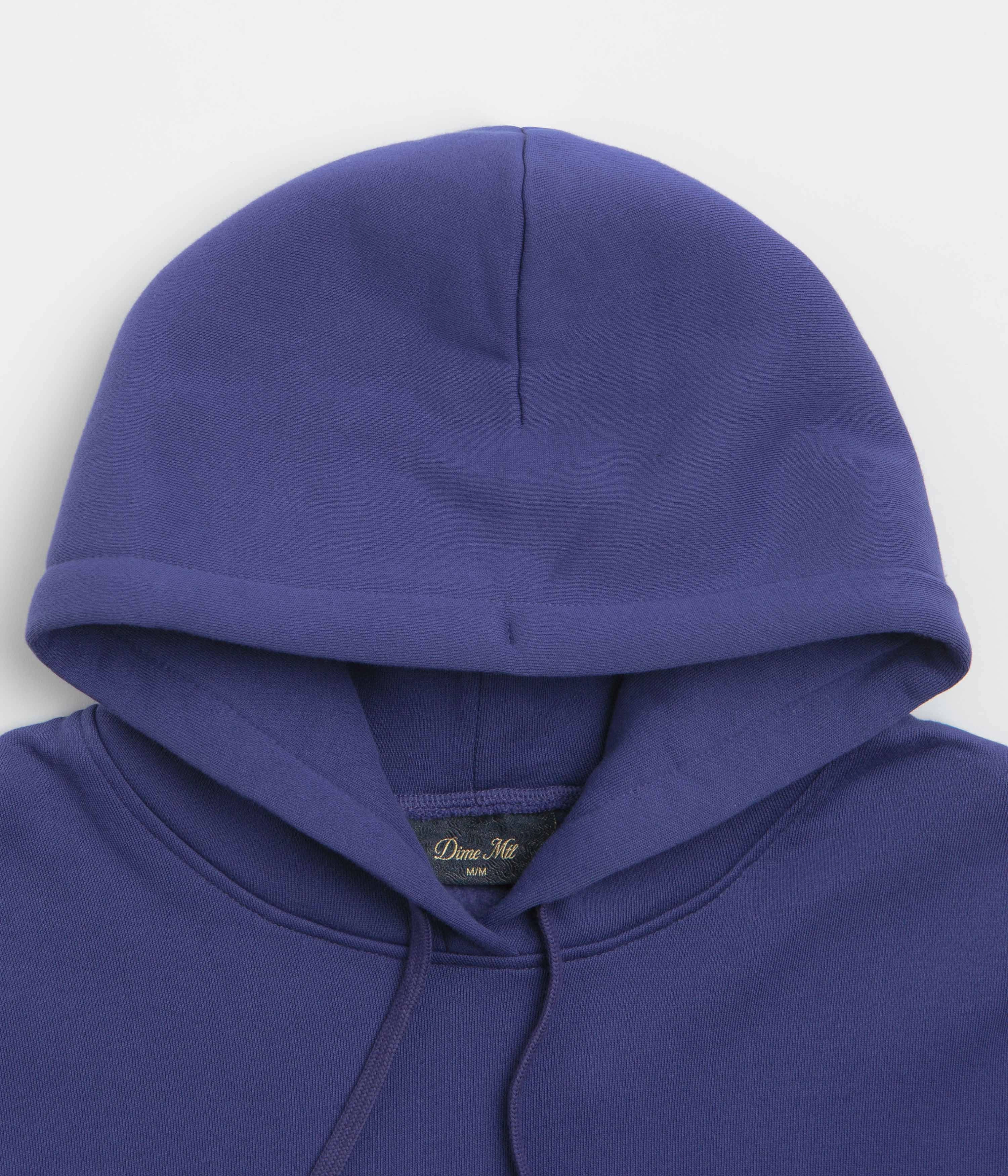 Dime Cursive Logo Hoodie - Indigo Badger like