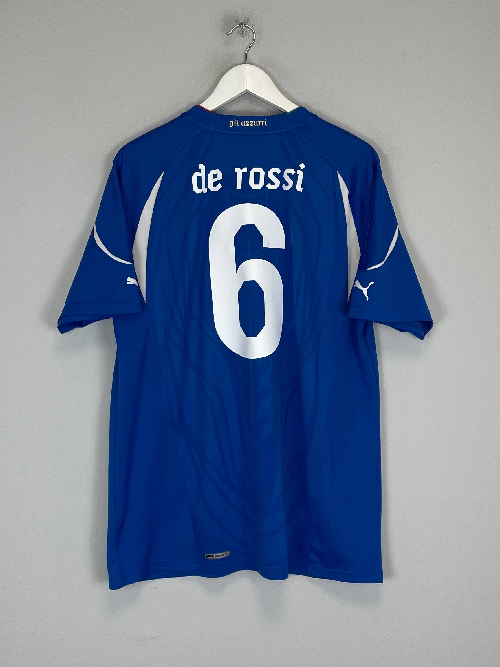 2010/12 ITALY DE ROSSI #6 HOME SHIRT (XL) PUMA Flex Ribbed Cuffs
