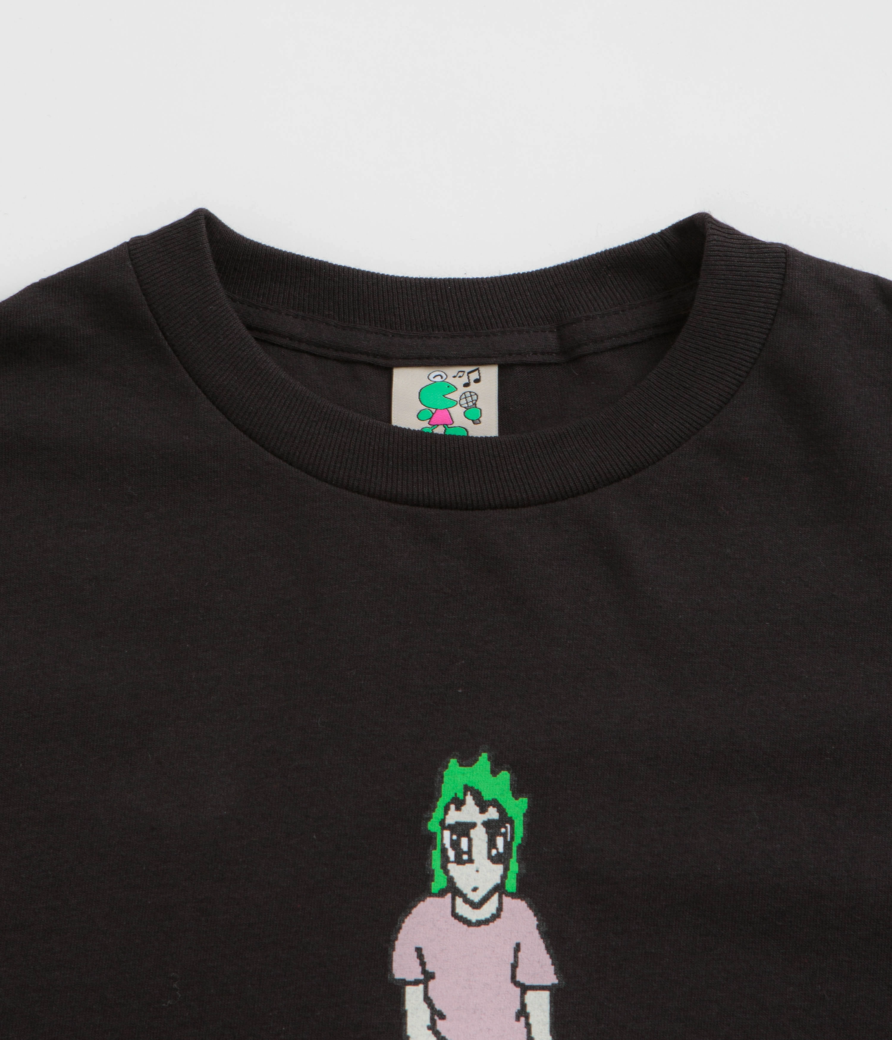 Frog Broken Glasses Long Sleeve T-Shirt - Black On-the-Go Fashion Versatile Outfit