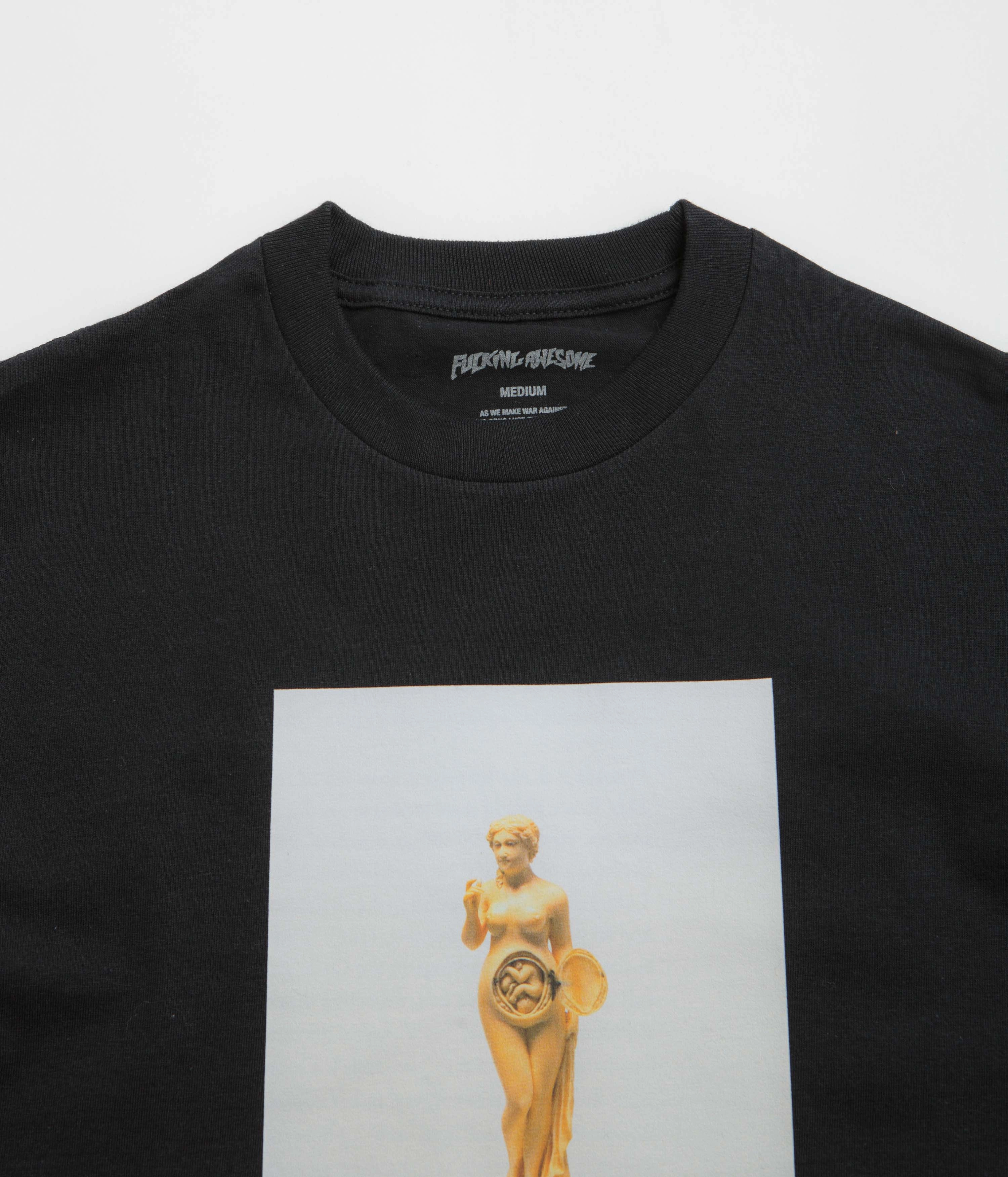 vacation wear Fucking Awesome 2025 Statue T-Shirt - Black