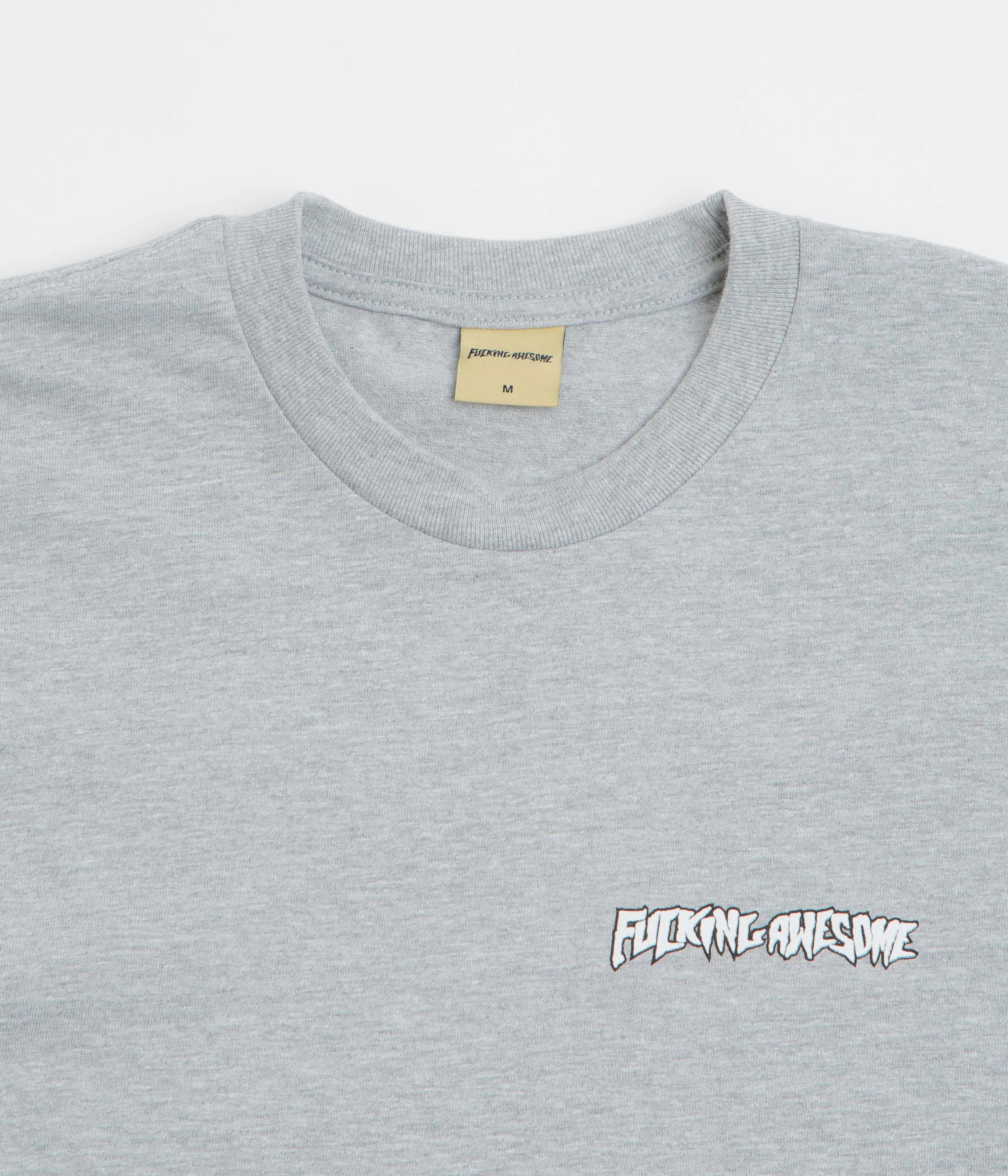 Layered Wear Fucking Awesome Believe T-Shirt - Grey Heather
