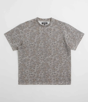 Fucking Awesome Burnt Sticker Stamp T-Shirt - All Over Print homecoming Layered Hem Design