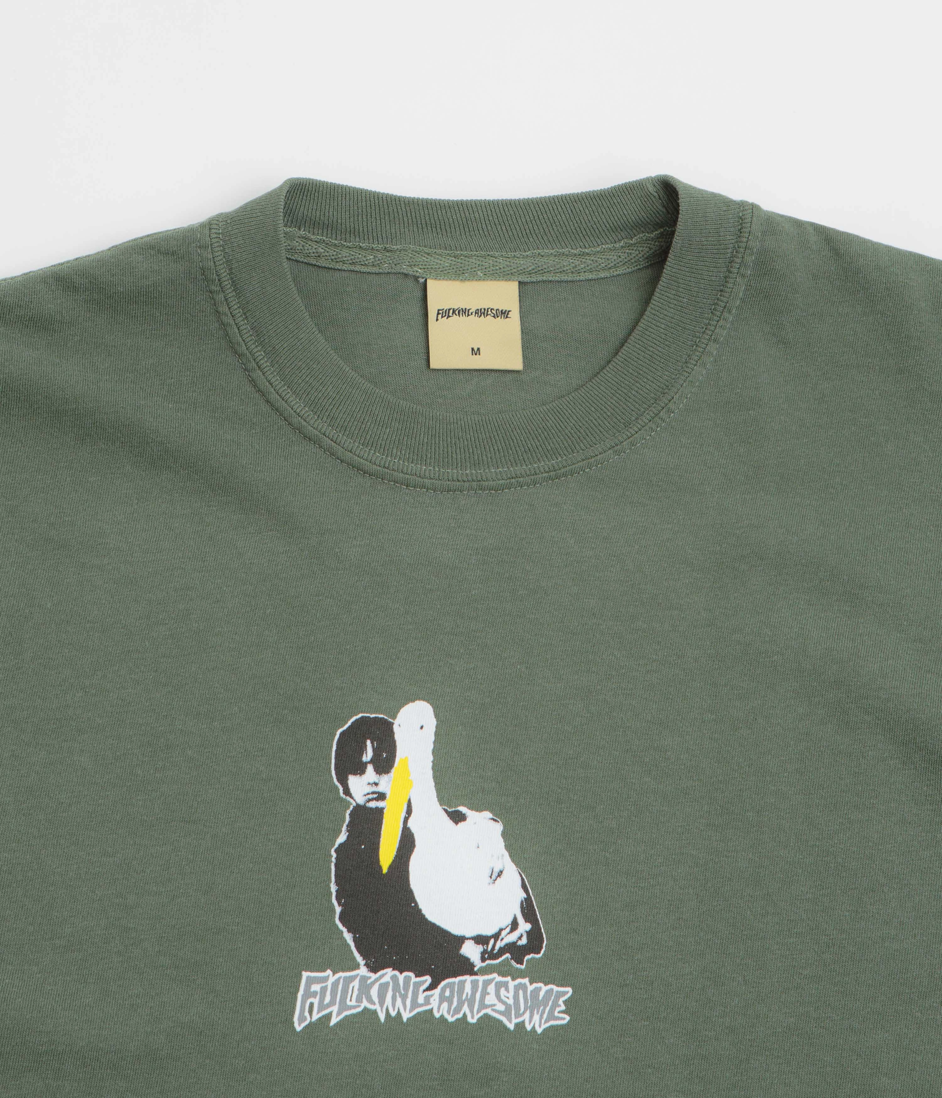 Fucking Awesome High Lonesome II T-Shirt - Moss Holiday Wear Moisture Wicking Fabric