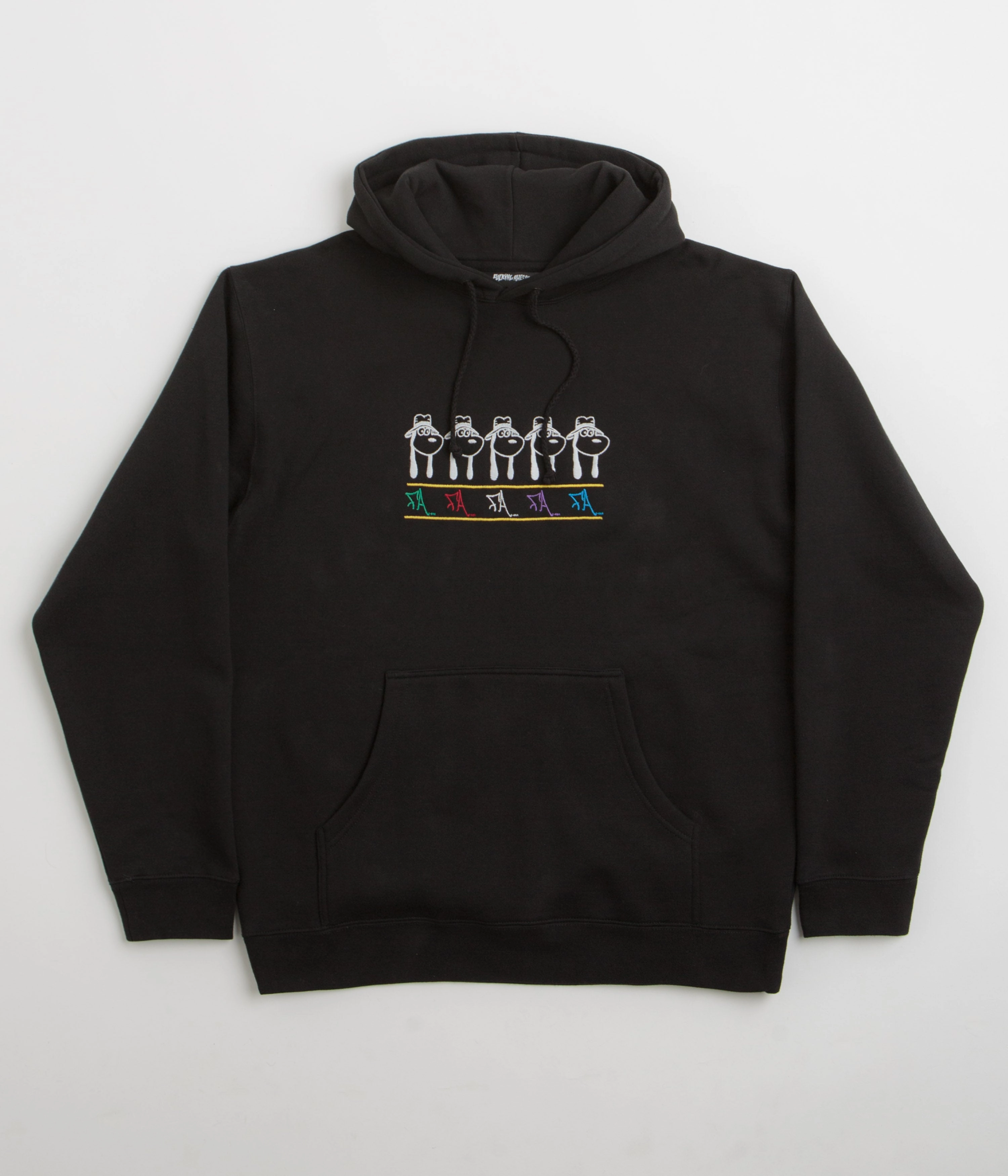 Fucking Awesome Spike Repeat Embroidered Hoodie - Black Handsome Finish Spa wear