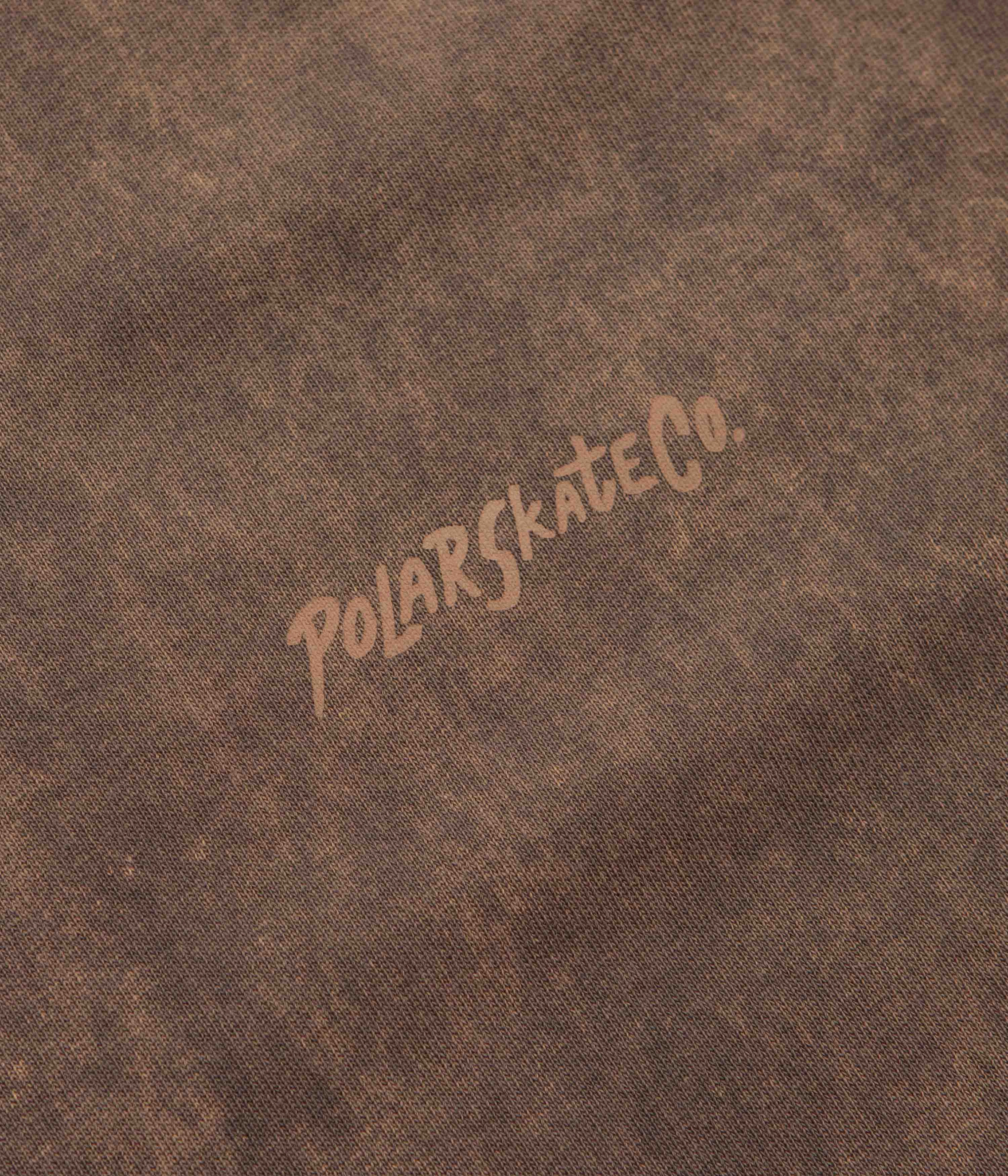 Trendy Comfort Fit Athletic and Cool Polar Surf Logo Acid T-Shirt - Brown