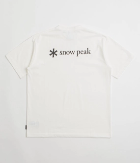 Snow Peak NSD Back Logo T-Shirt - Off White Relaxed Style Fashionable Piece