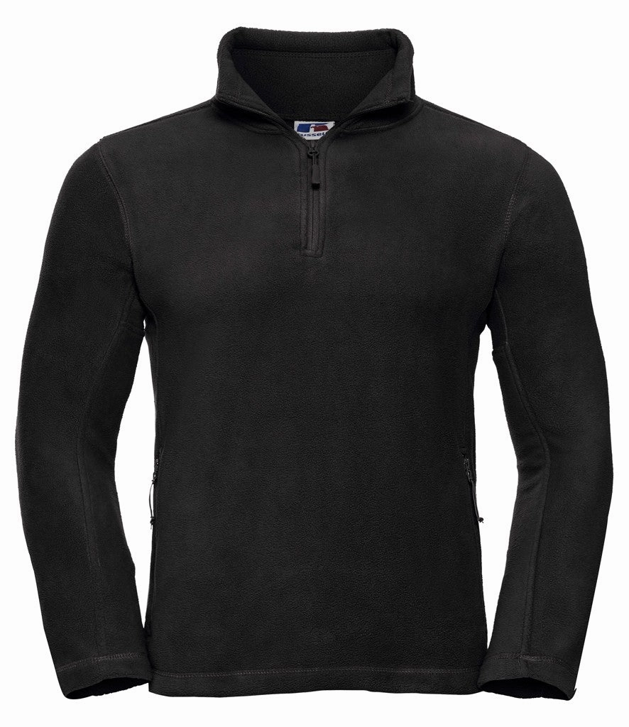 Quarter Zip Outdoor Fleece | BLACK Wireless Headphone Pocket Cold Ready