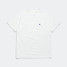 Stylish Fit FadeResistantPrint Mock Neck SS Tee - White Cotton Pique