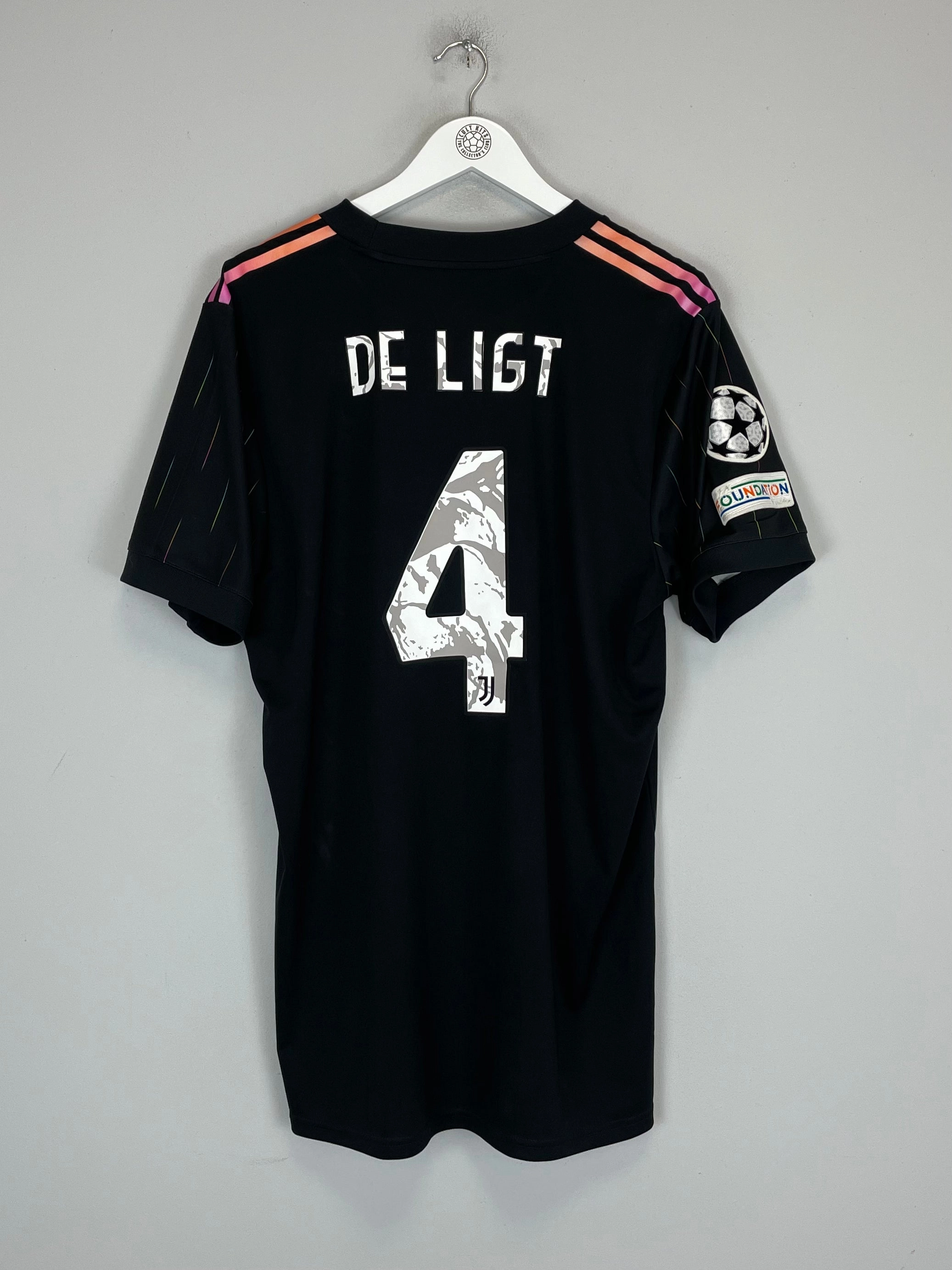 2021/22 JUVENTUS DE LIGT #4 C/L AWAY SHIRT (XL) ADIDAS Classic Fit