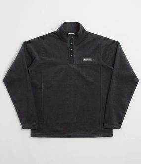 Soft Texture Performance Fit Columbia Steens Mountain II Half Snap Fleece - Black