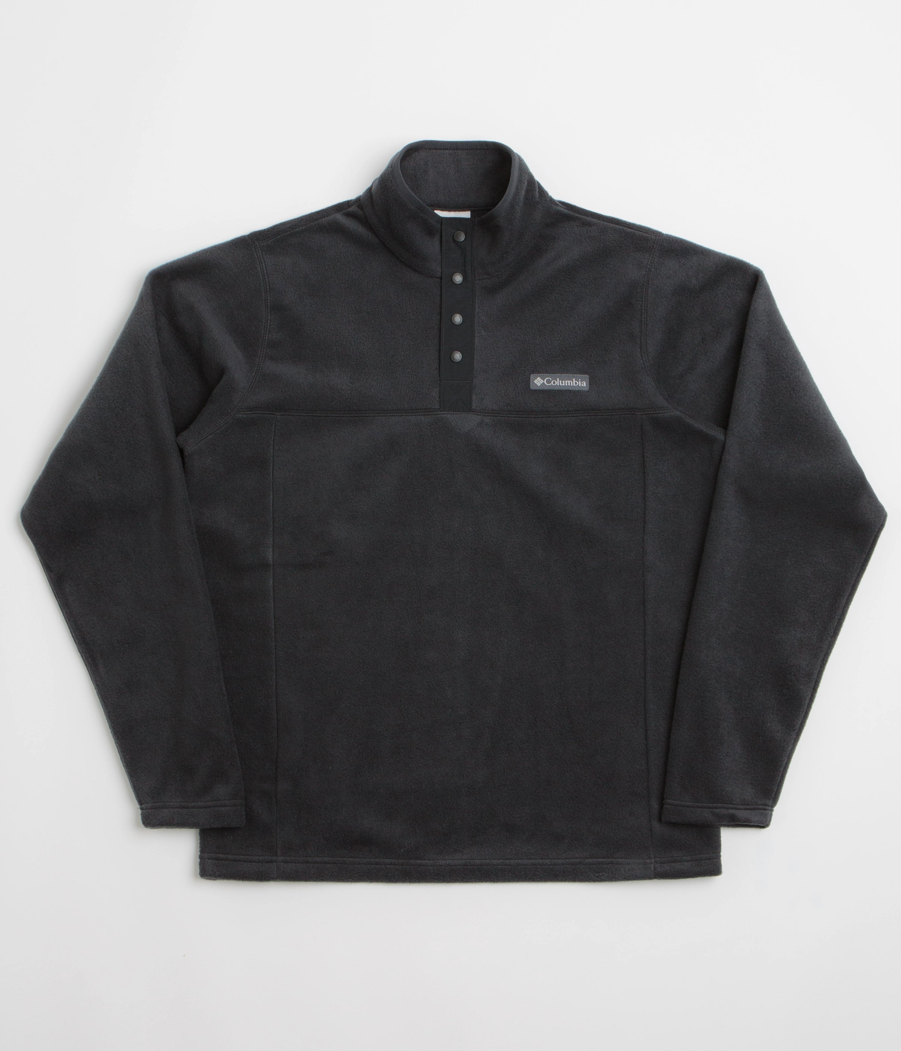 Soft Texture Performance Fit Columbia Steens Mountain II Half Snap Fleece - Black