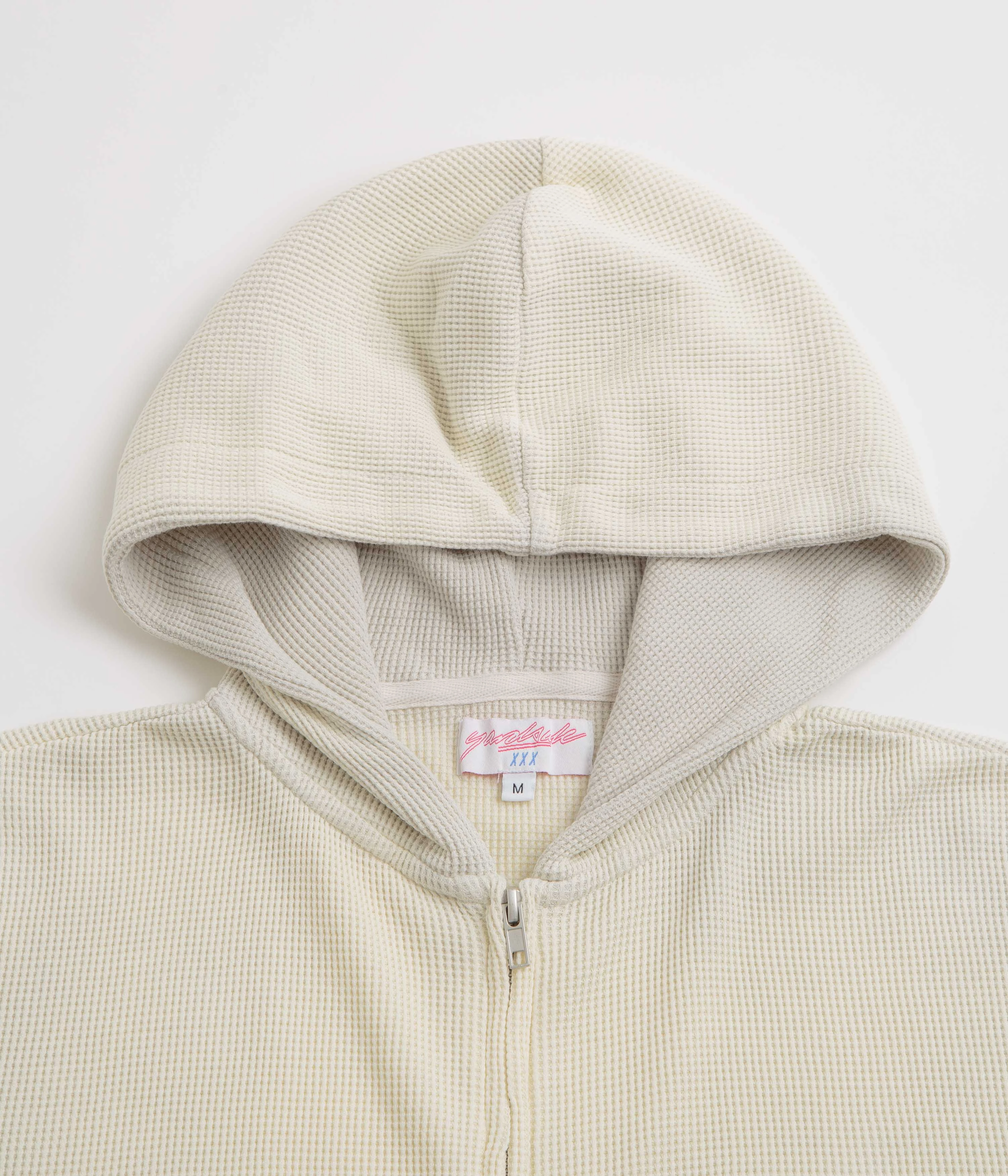 Yardsale Bleached Waffle Hoodie - Light Grey European style
