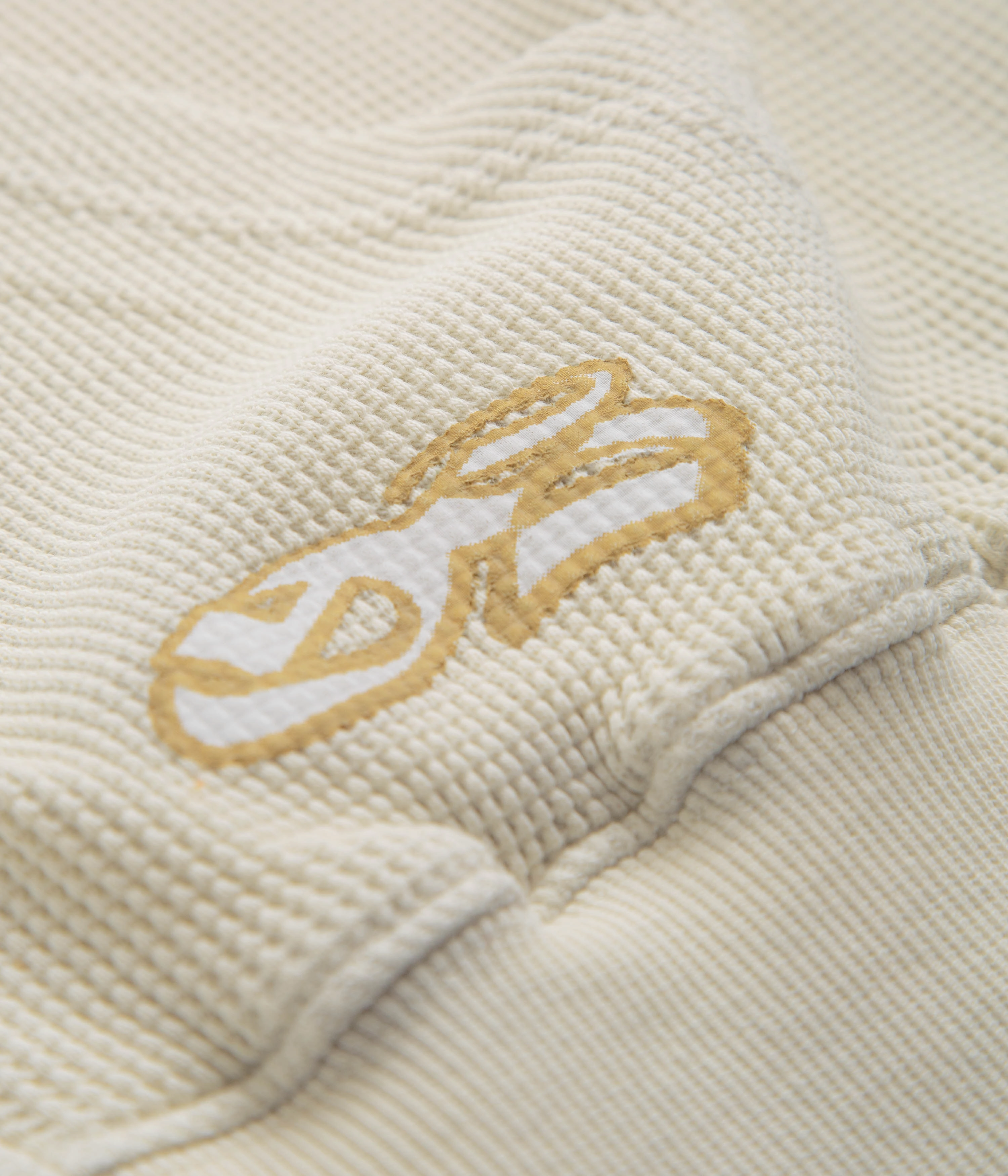 Yardsale Bleached Waffle Hoodie - Light Grey Two Way Zipper Possum like