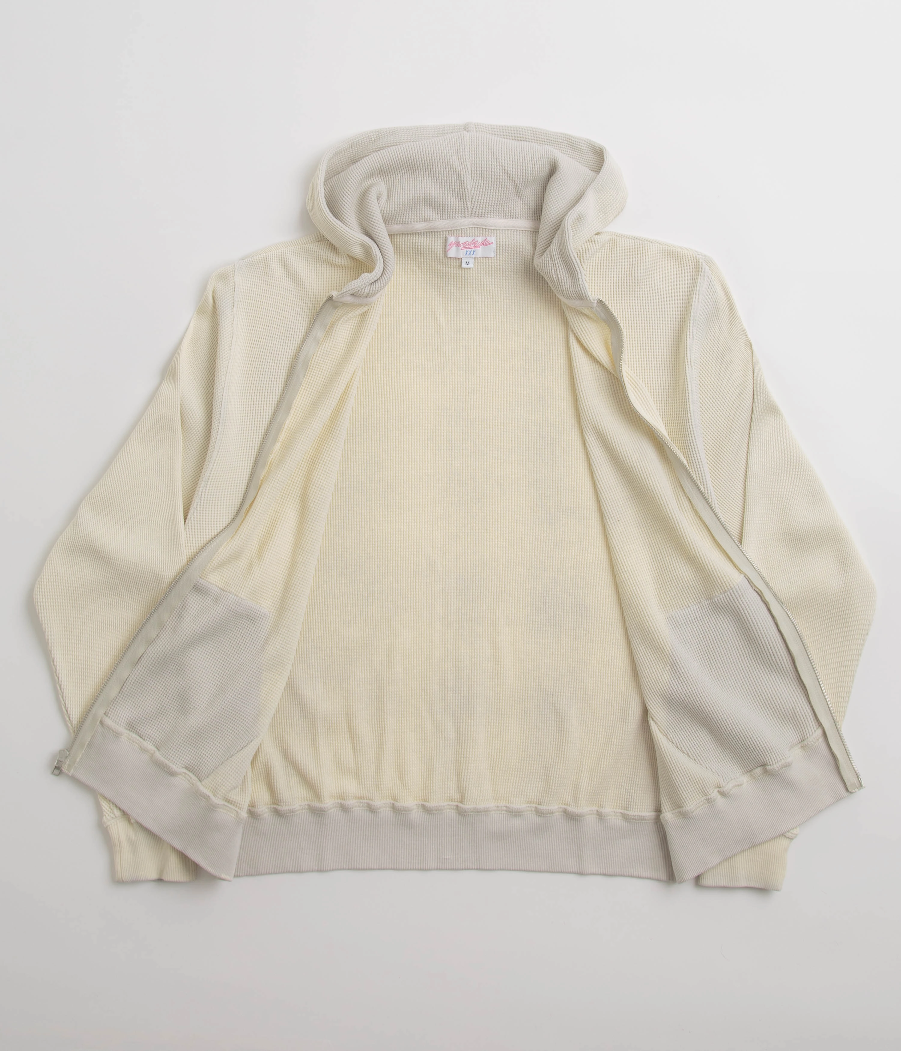 Rat like Winter Energy Yardsale Bleached Waffle Hoodie - Light Grey