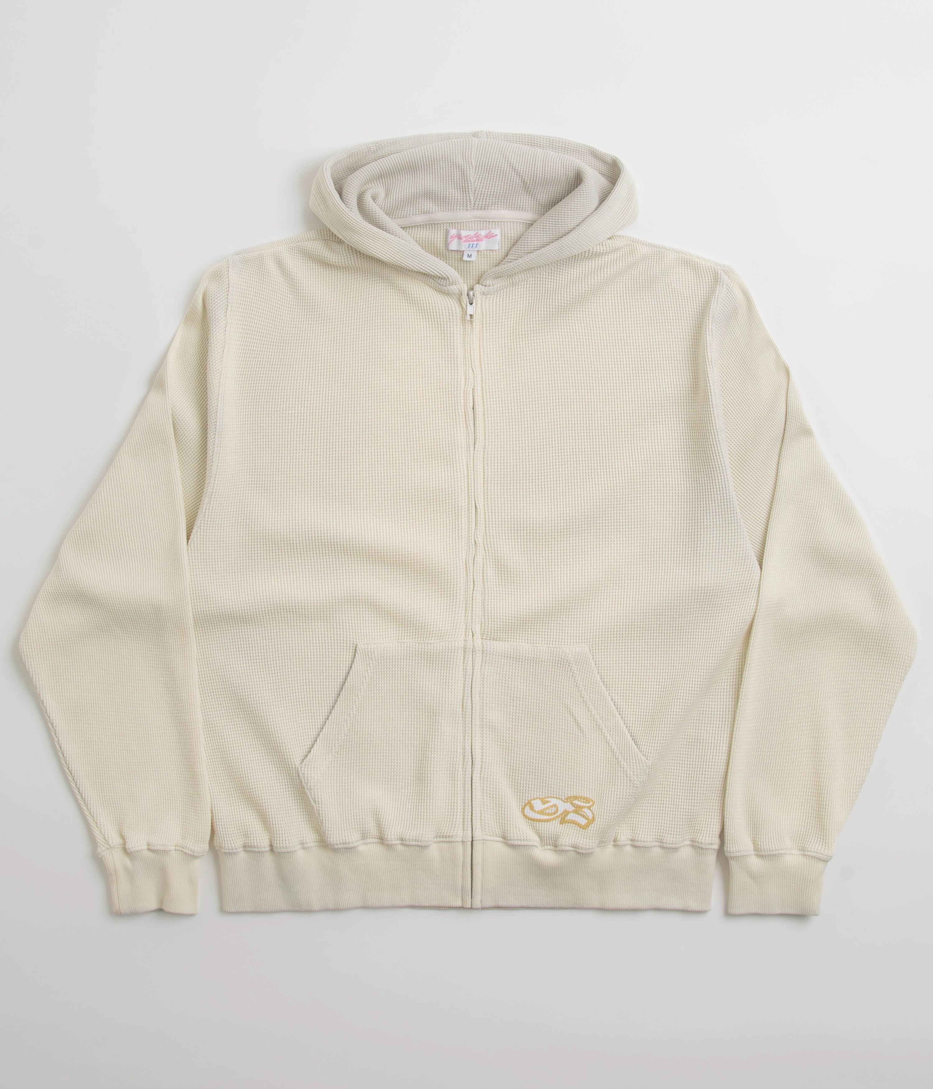 South American style Yardsale Bleached Waffle Hoodie - Light Grey