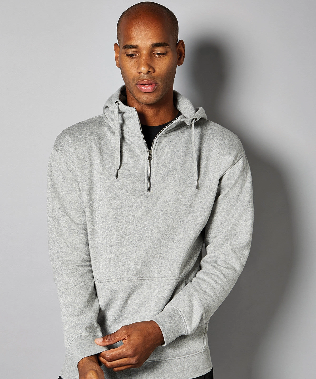 Regular Fit Quarter Zip Hoodie | BLACK Everyday Comfort