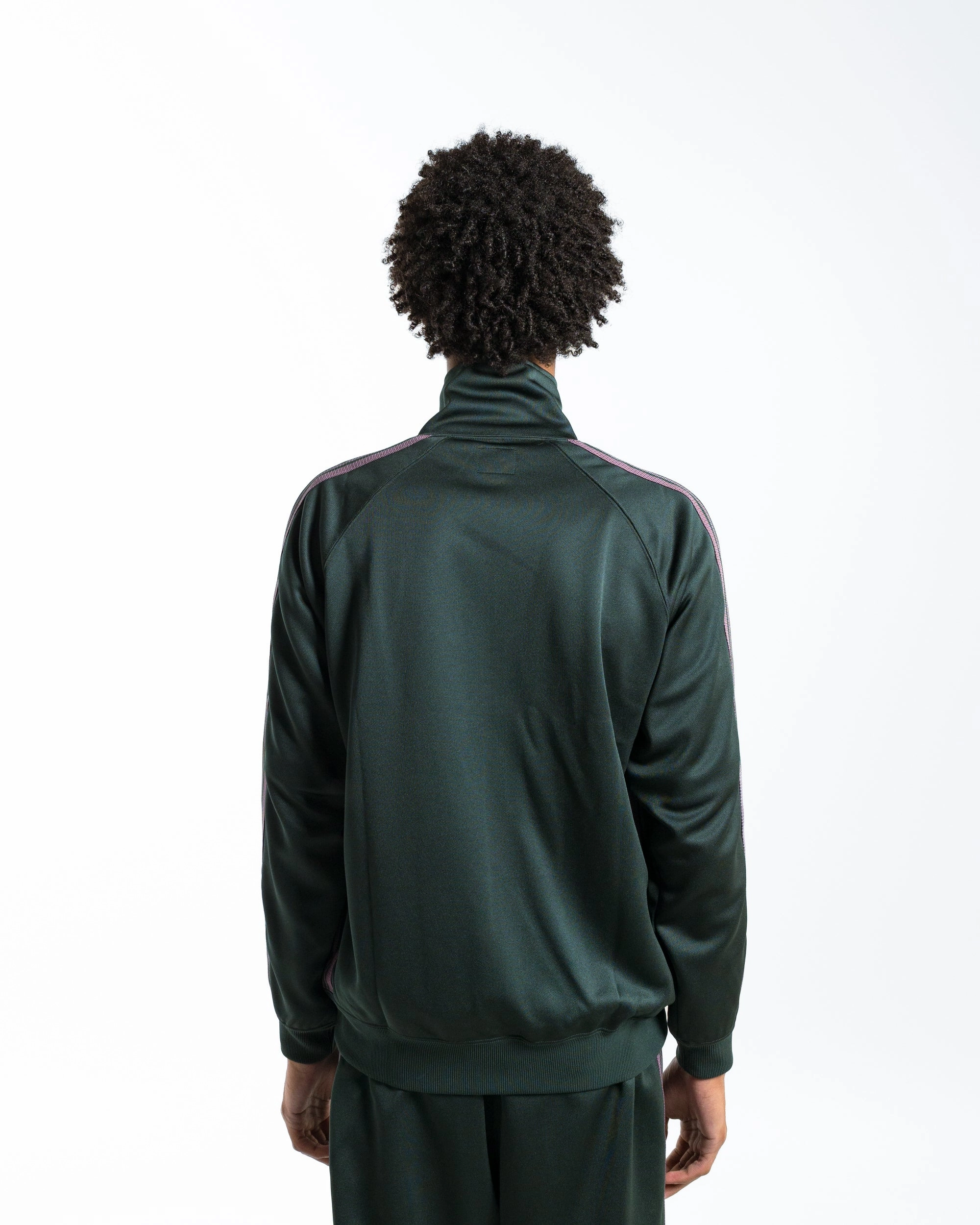 Track Jacket - Green Poly Smooth Chill Look Non Restrictive Mobility