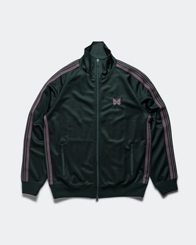 All Season Compatibility Wind Stop Track Jacket - Green Poly Smooth